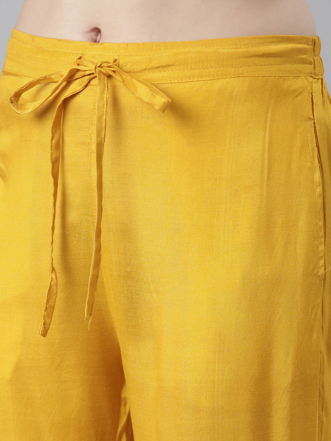 Neerus Mustard Pleated Straight Floral Readymade suits - Image 6