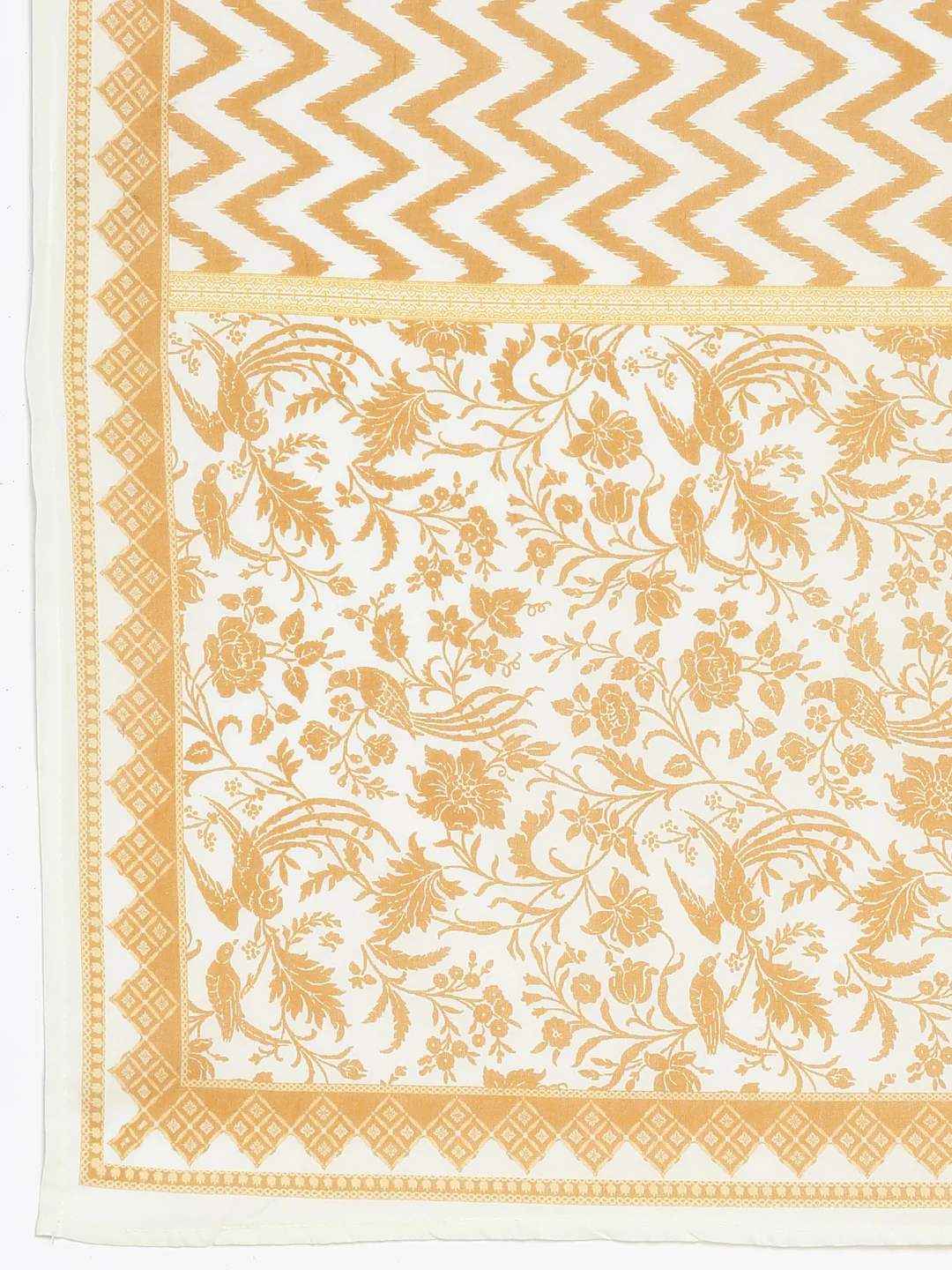 Neerus Mustard Regular Straight Printed Kurta and Trousers With Dupatta - Image 7