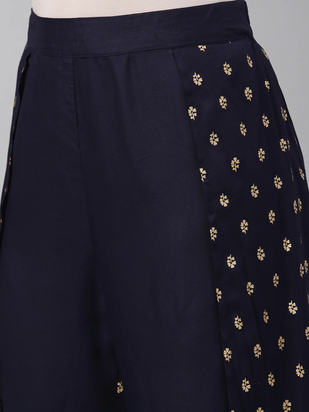 Neerus Navy Blue Color Rayon Fabric Plazzo - Image 8