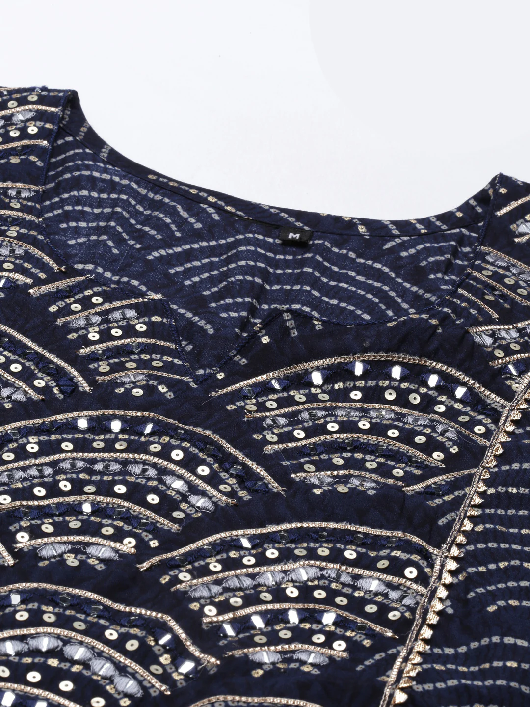 Neerus Navy Blue Color Santoon Fabric Kurta - Image 2