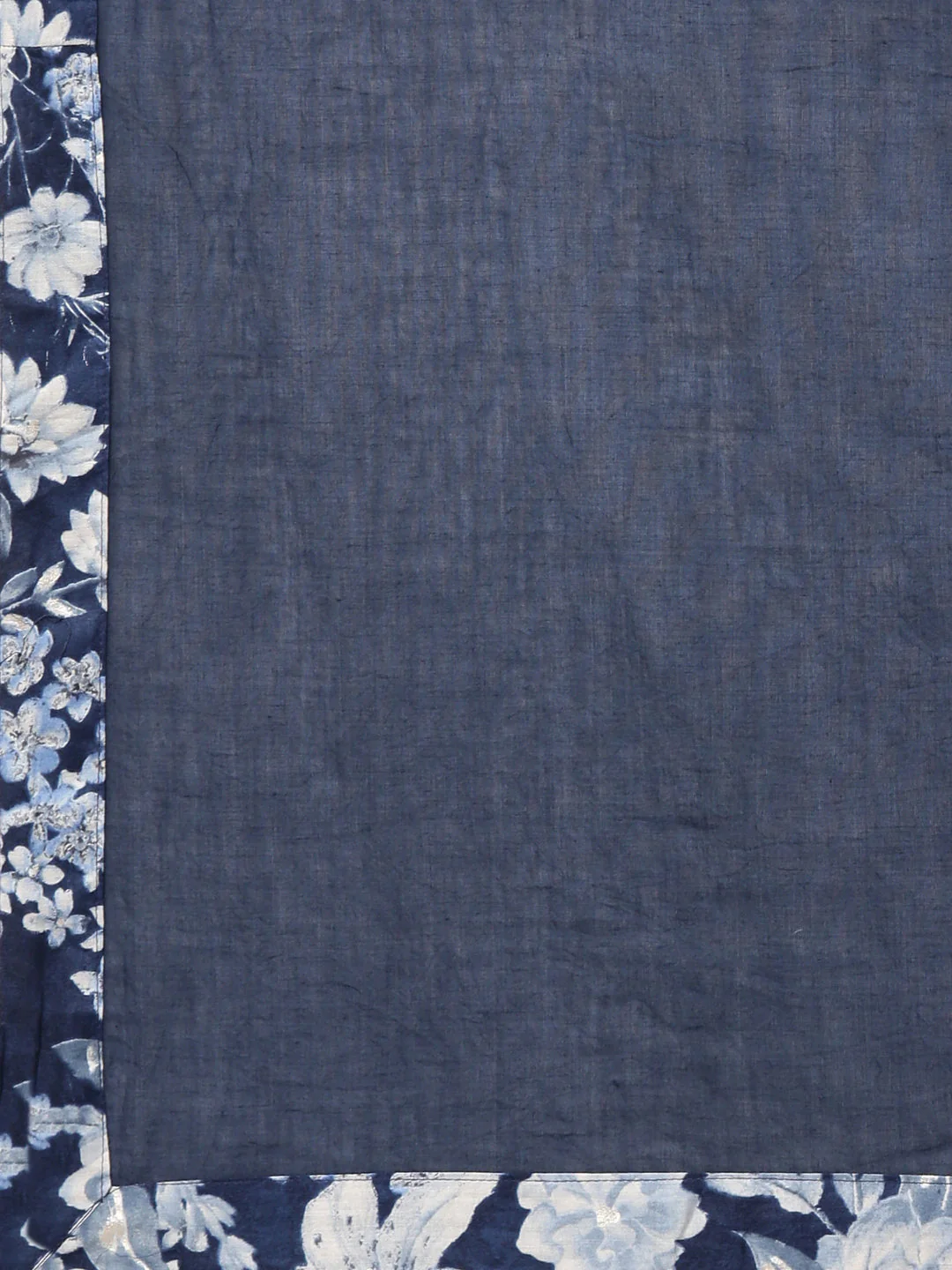 Neerus Navy Blue Panelled Printed Kurta And Trousers With Dupatta - Image 8