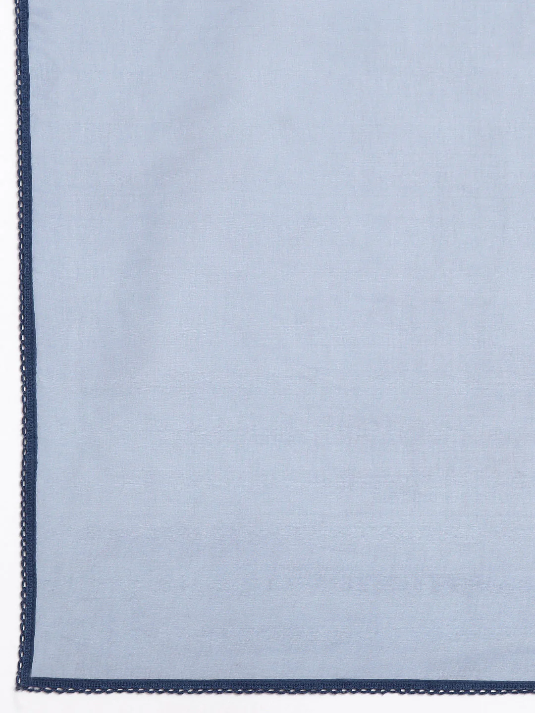 Neerus Navy Blue Panelled Straight Printed Kurta And Trousers With Dupatta - Image 7