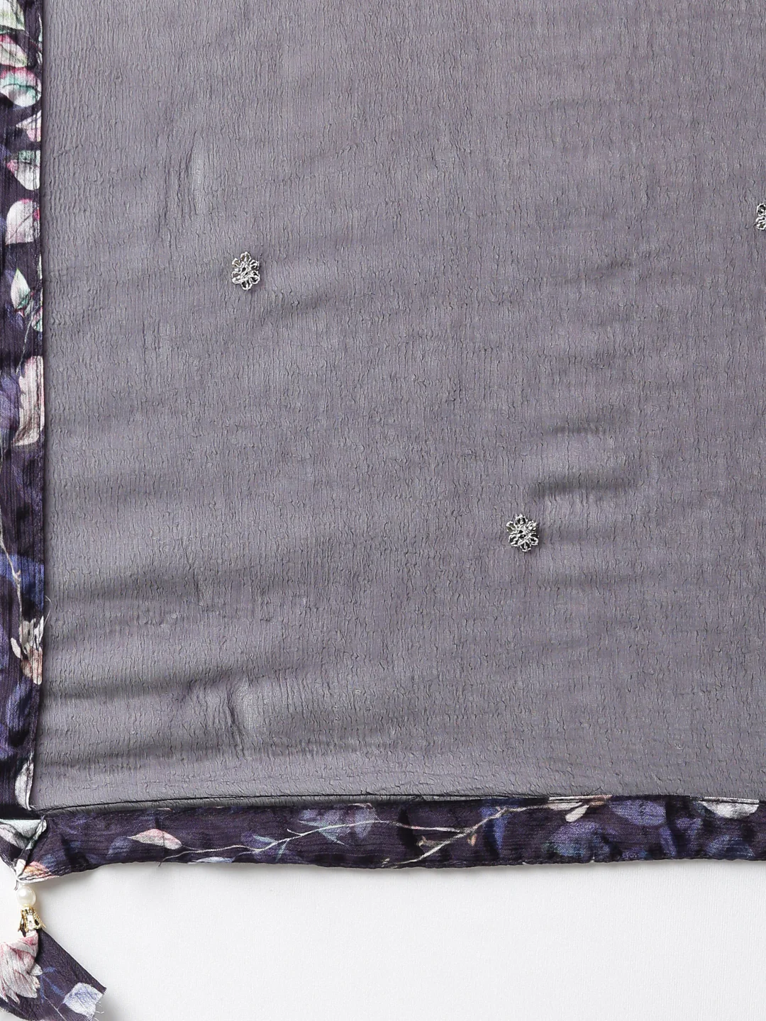 Neerus Navy Blue Regular Straight Floral Readymade suits - Image 7