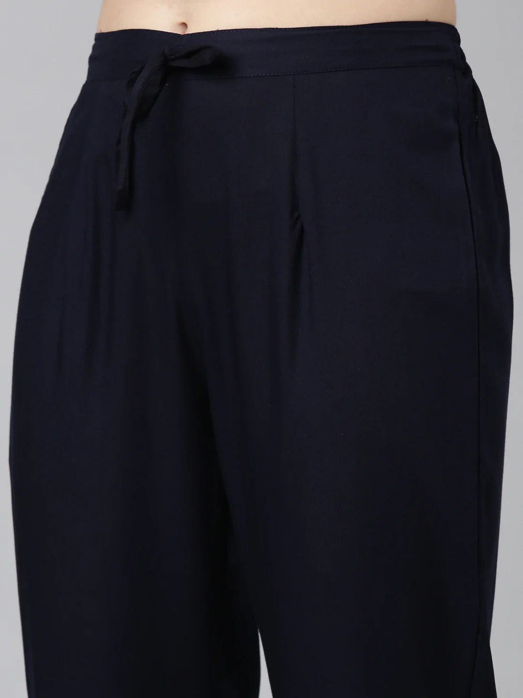 Neerus Navy Blue Regular Straight Printed Readymade suits - Image 6