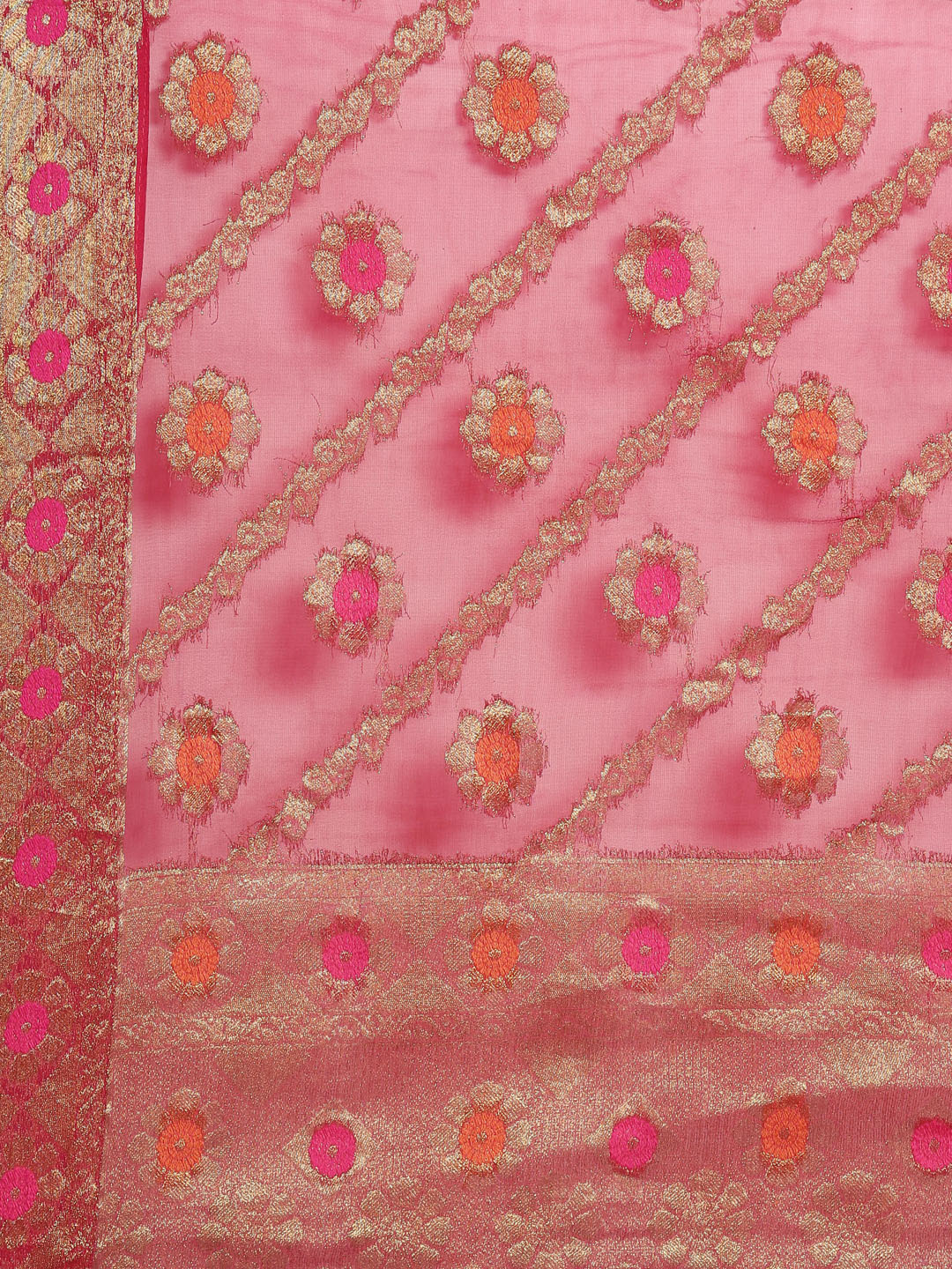 Neerus Off White Color Banaras Fabric Suit-Anarkali - Image 9
