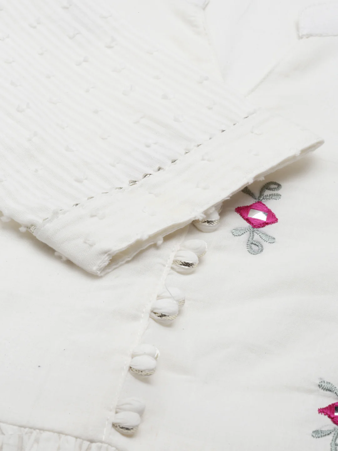 Neerus Off White Color Cotton Fabric Suit Set - Image 7