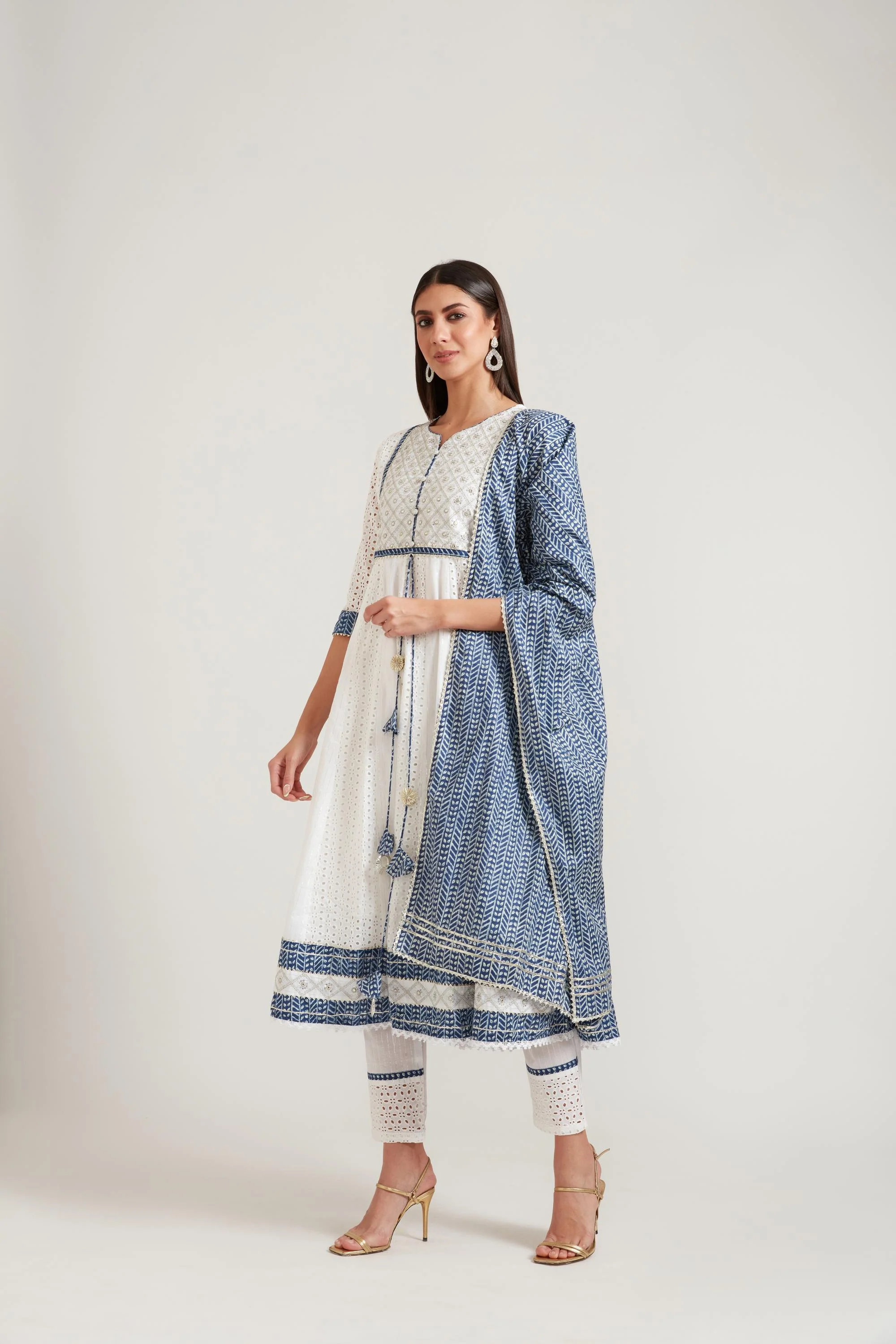 Neerus Off White Color Cotton Fabric Suit Set - Image 4