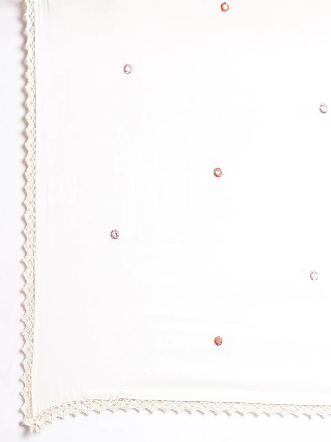 Neerus Off White Embroidered Straight Kurta And Trousers With Dupatta - Image 7