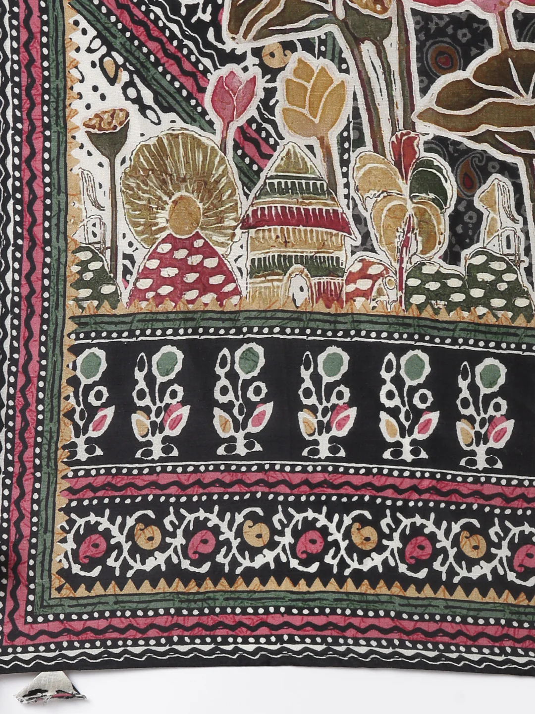 Neerus Off White Printed Straight Kurta and Trousers With Dupatta - Image 7