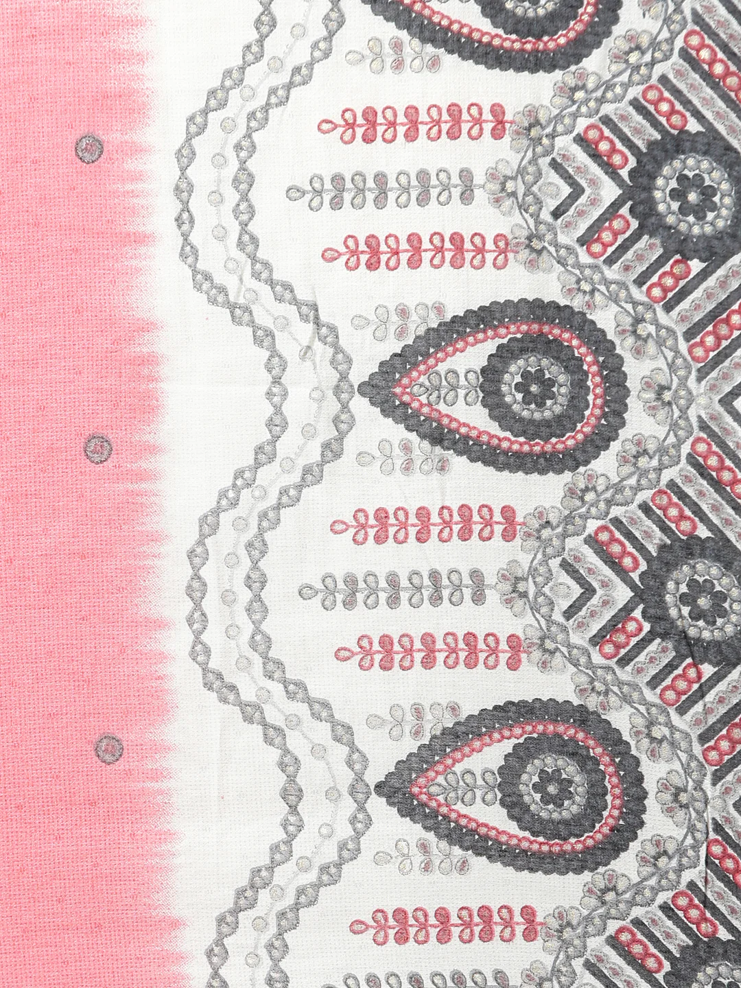 Neerus Off White Regular Straight Printed Kurta And Trousers With Dupatta - Image 7