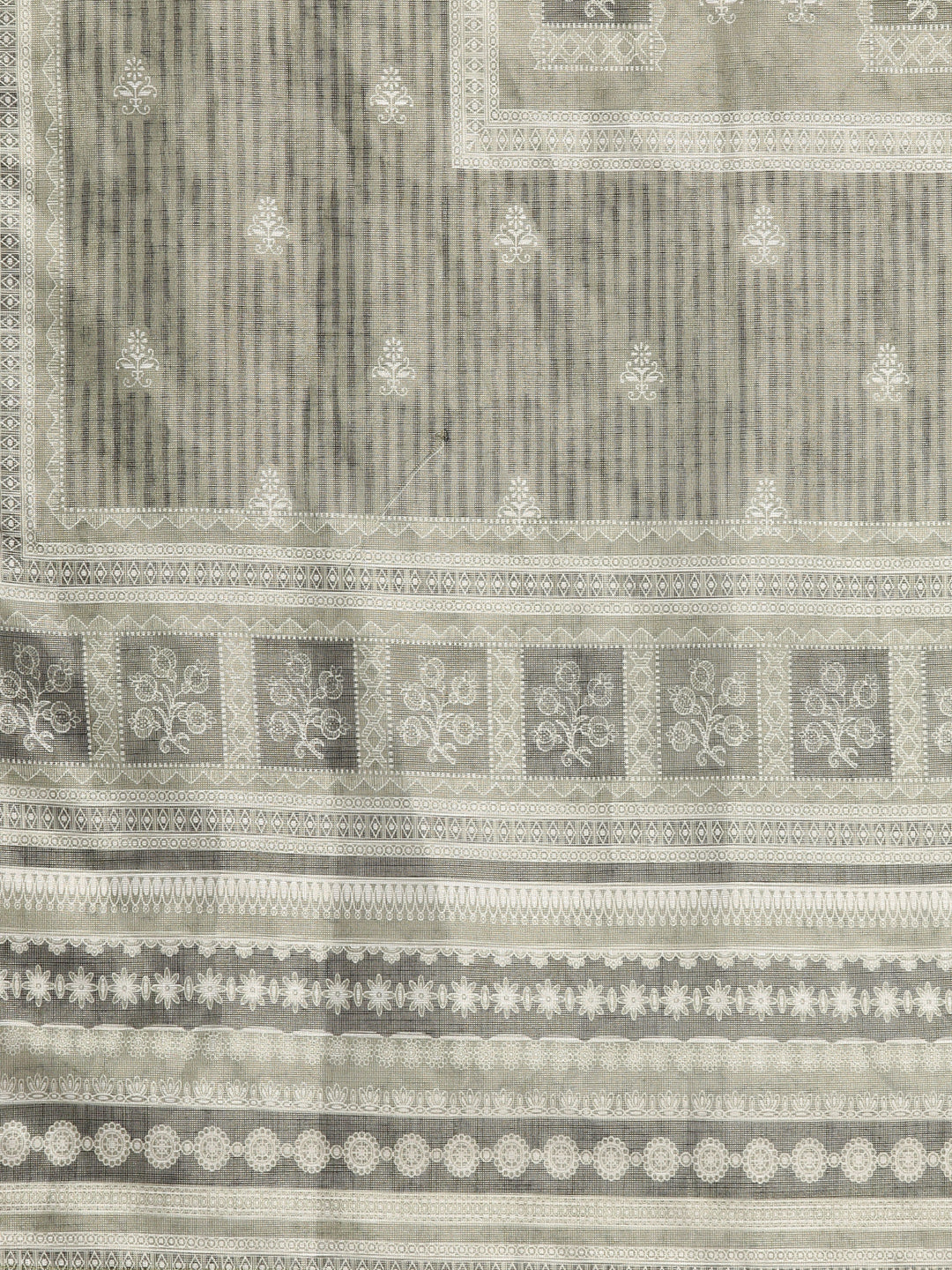 Neerus Olive Printed Straight Kurta and Trousers With Dupatta - Image 7
