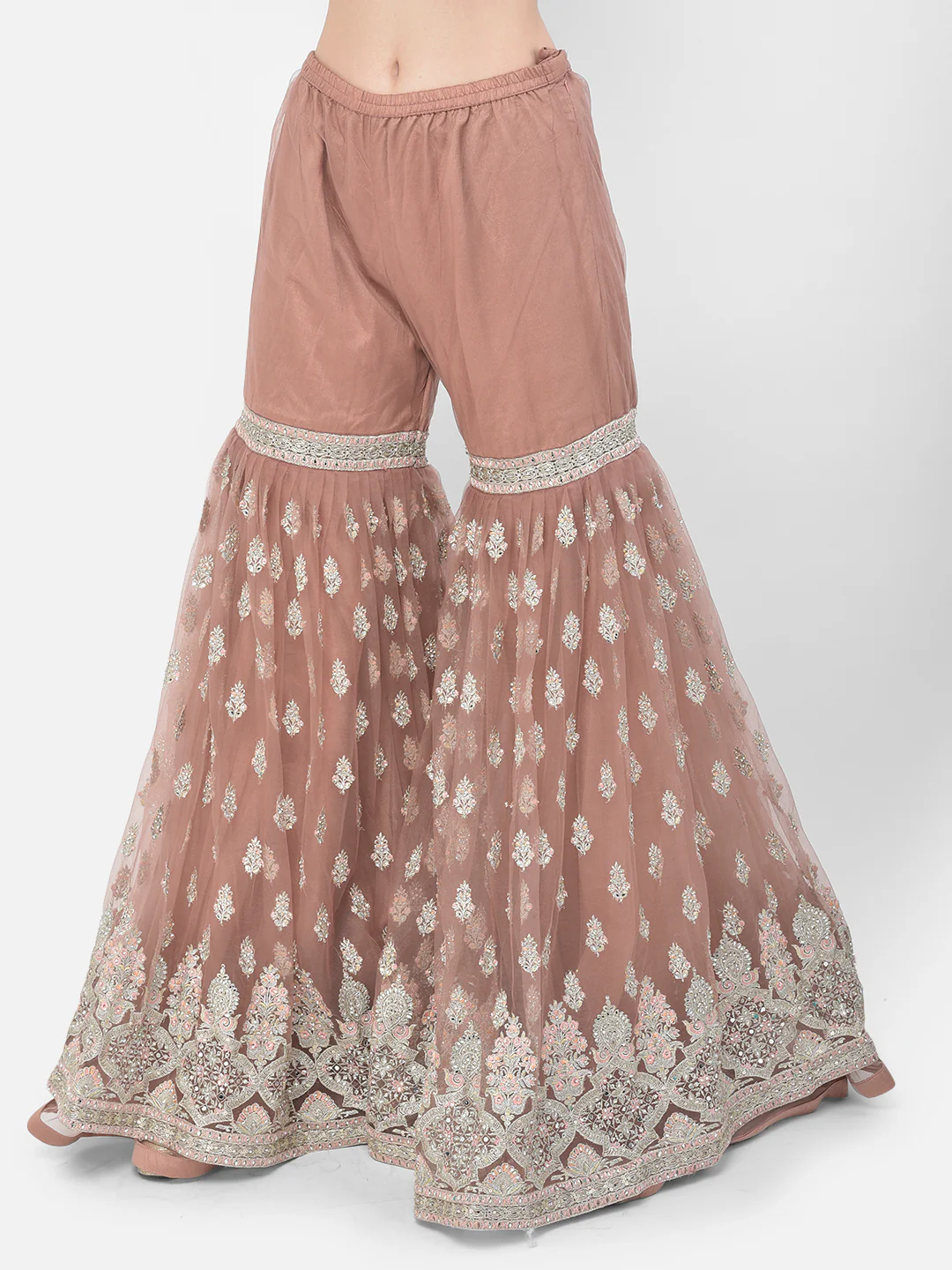 Neerus Onion Color Nett Fabric Salwar Kameez - Image 7