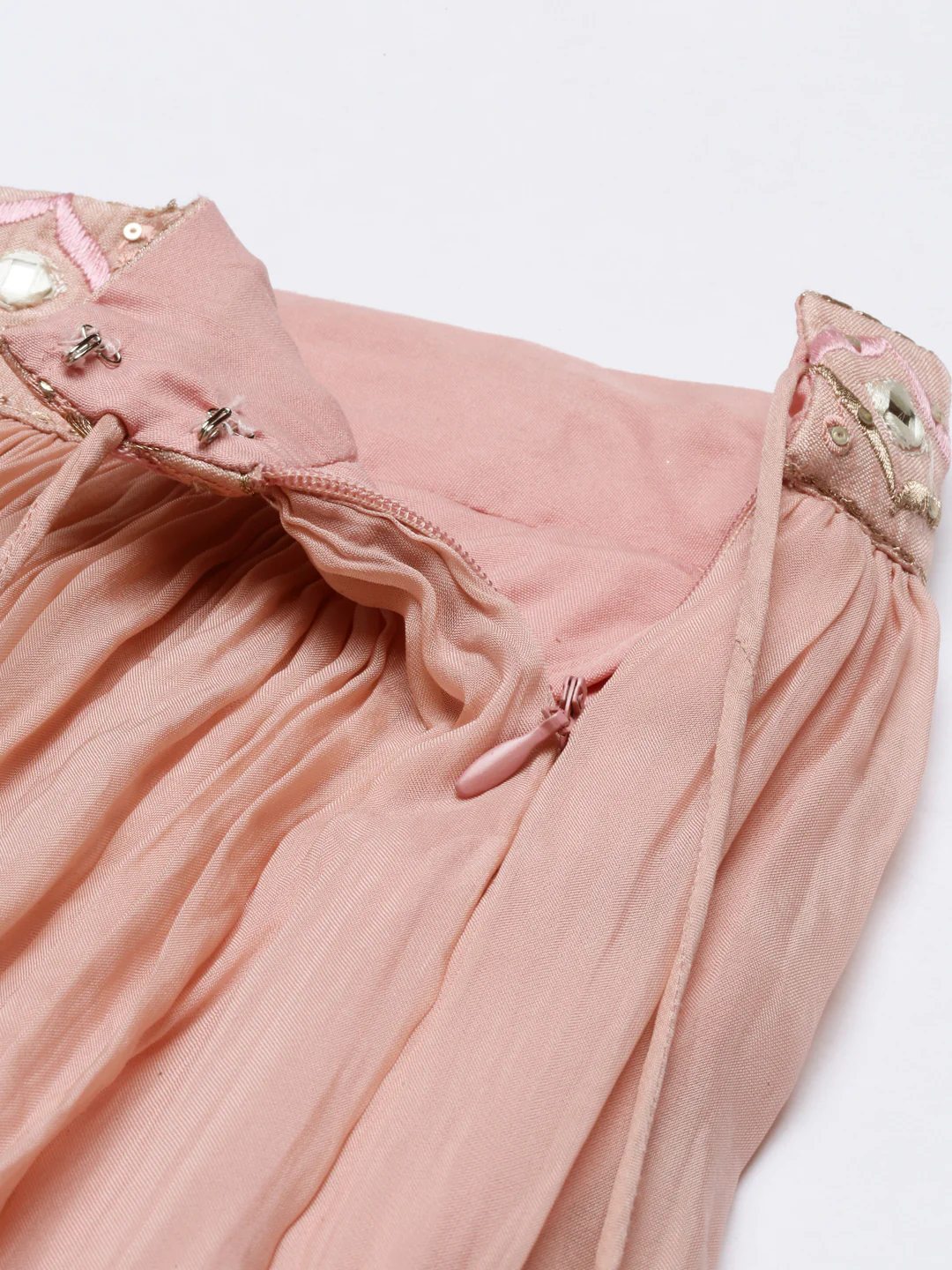 Neerus Onion Color Organza Fabric Suit-Fusion - Image 11