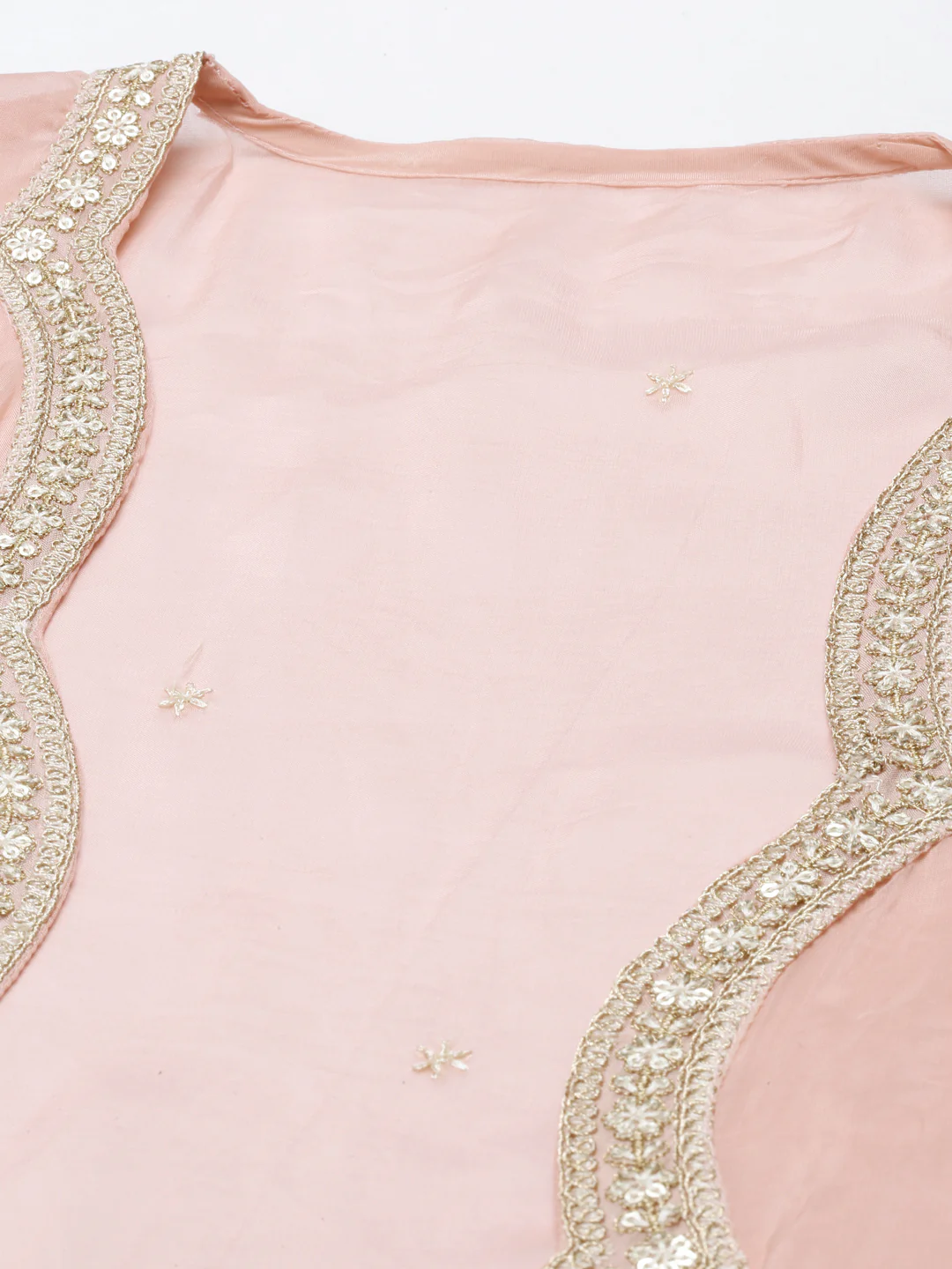 Neerus Onion Color Organza Fabric Suit-Fusion - Image 4