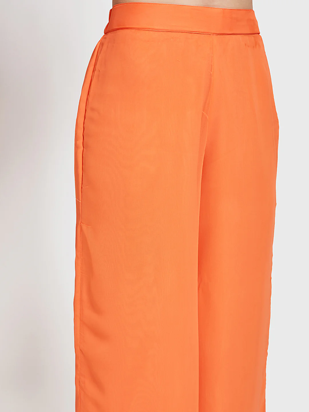 Neerus Orange Bandhani Kurta With Palazzo & Dupatta - Image 4