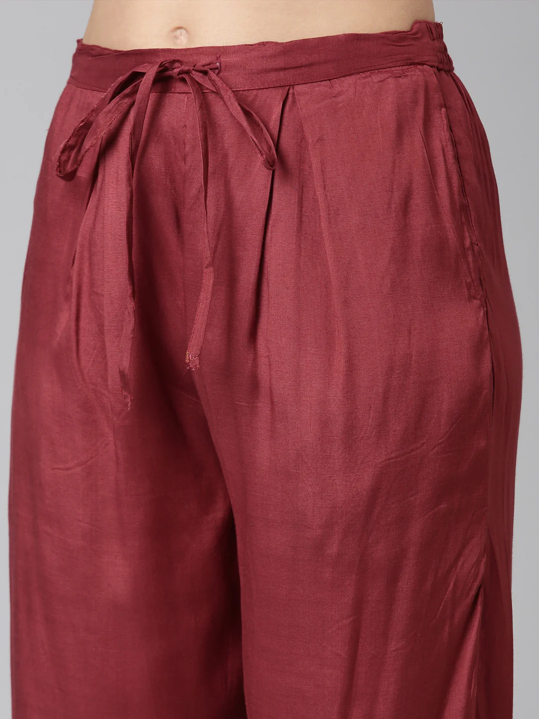 Neerus Orange Casual Floral Straight Kurta and Trousers With Dupatta - Image 7