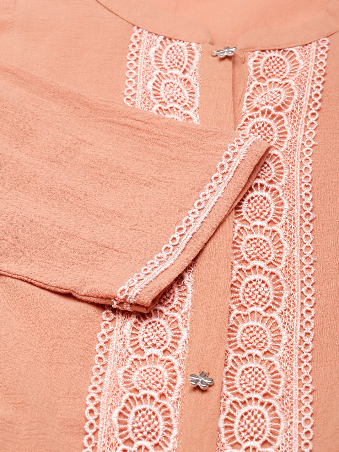 Neerus Orange Flared Casual Solid Maxi Dresses - Image 4