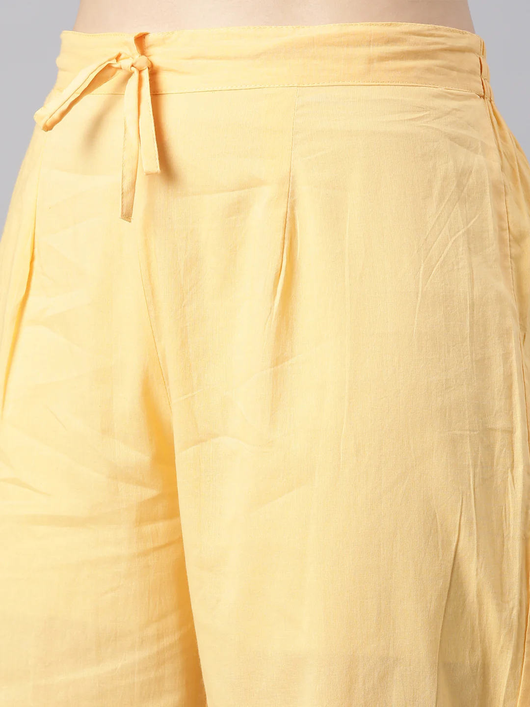 Neerus Orange Panelled Straight Kurta and Trousers With Dupatta - Image 6