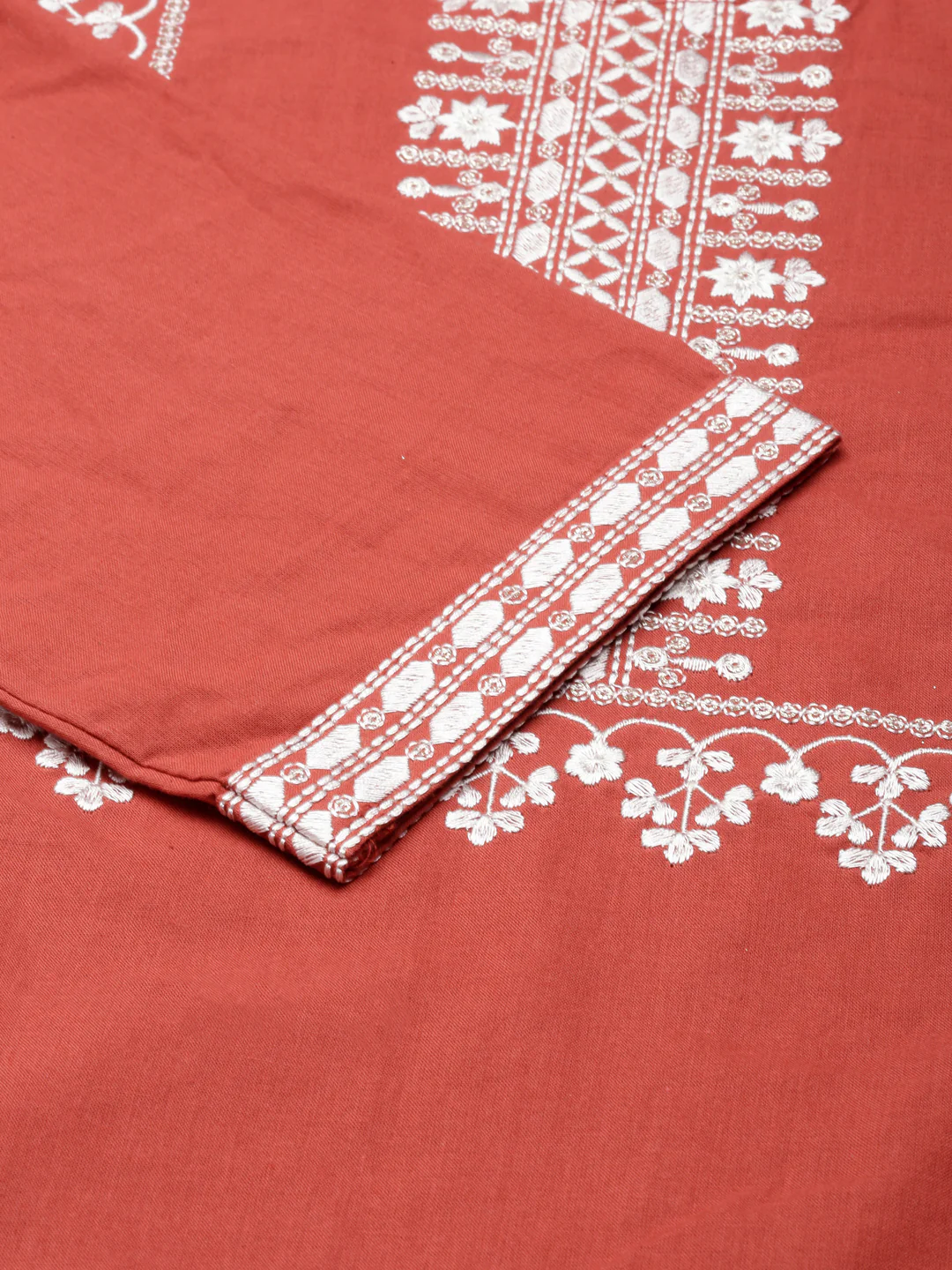 Neerus Orange Straight Casual Floral Straight Kurta - Image 6