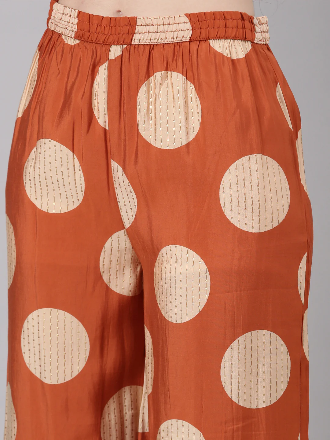 Neerus Orange Straight Casual Kurta and Trouser - Image 7