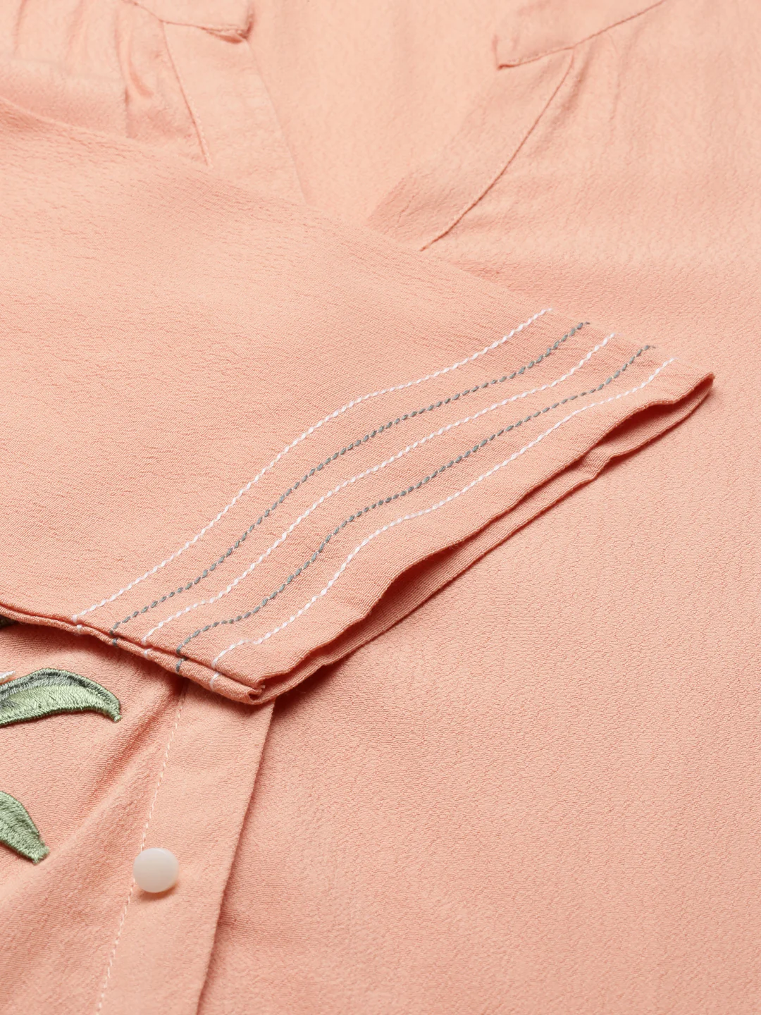 Neerus Peach Color Chiffon Fabric Kurta - Image 6