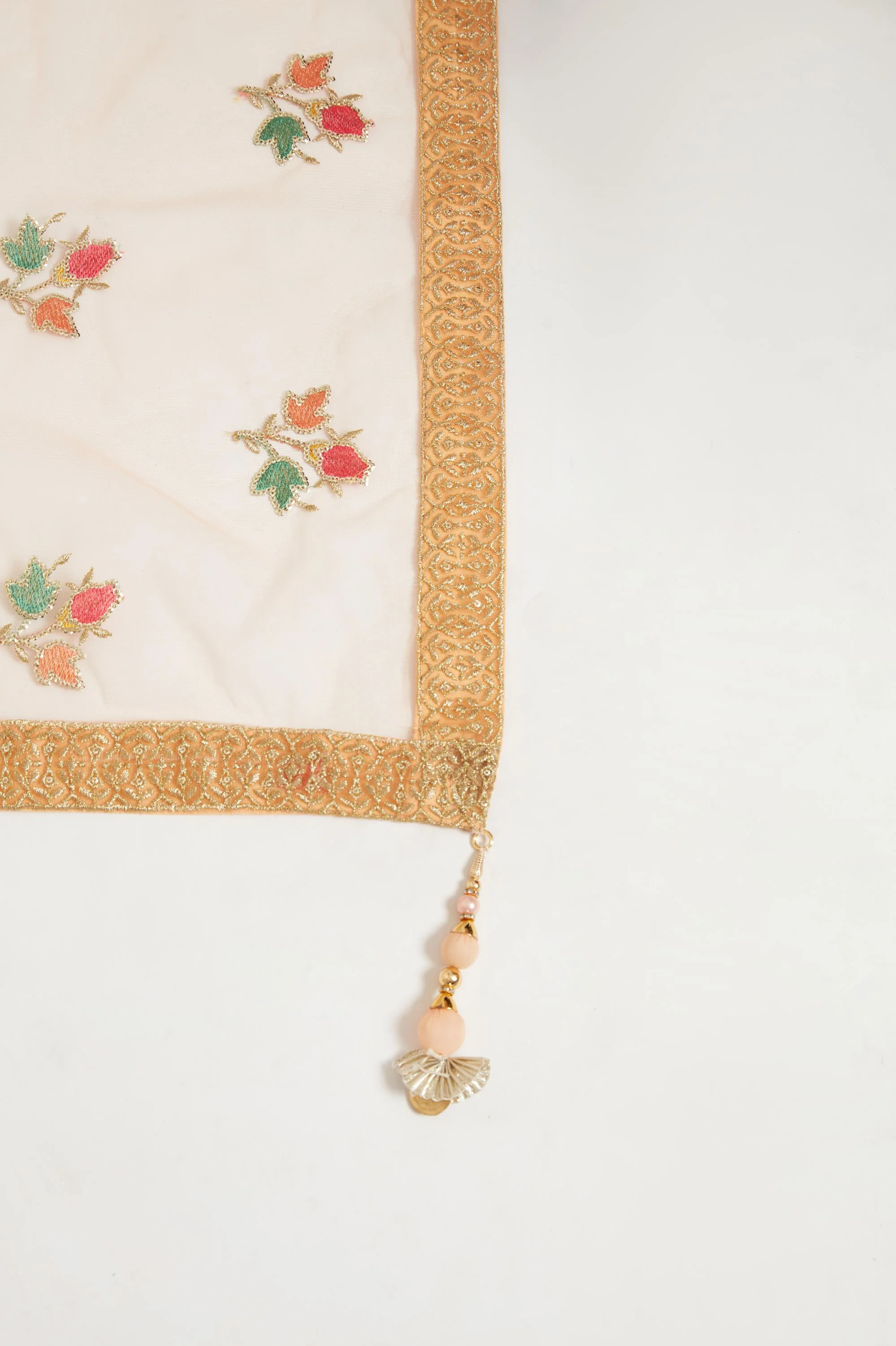 Neerus Peach Color Georgette Fabric Ghagra Set - Image 4