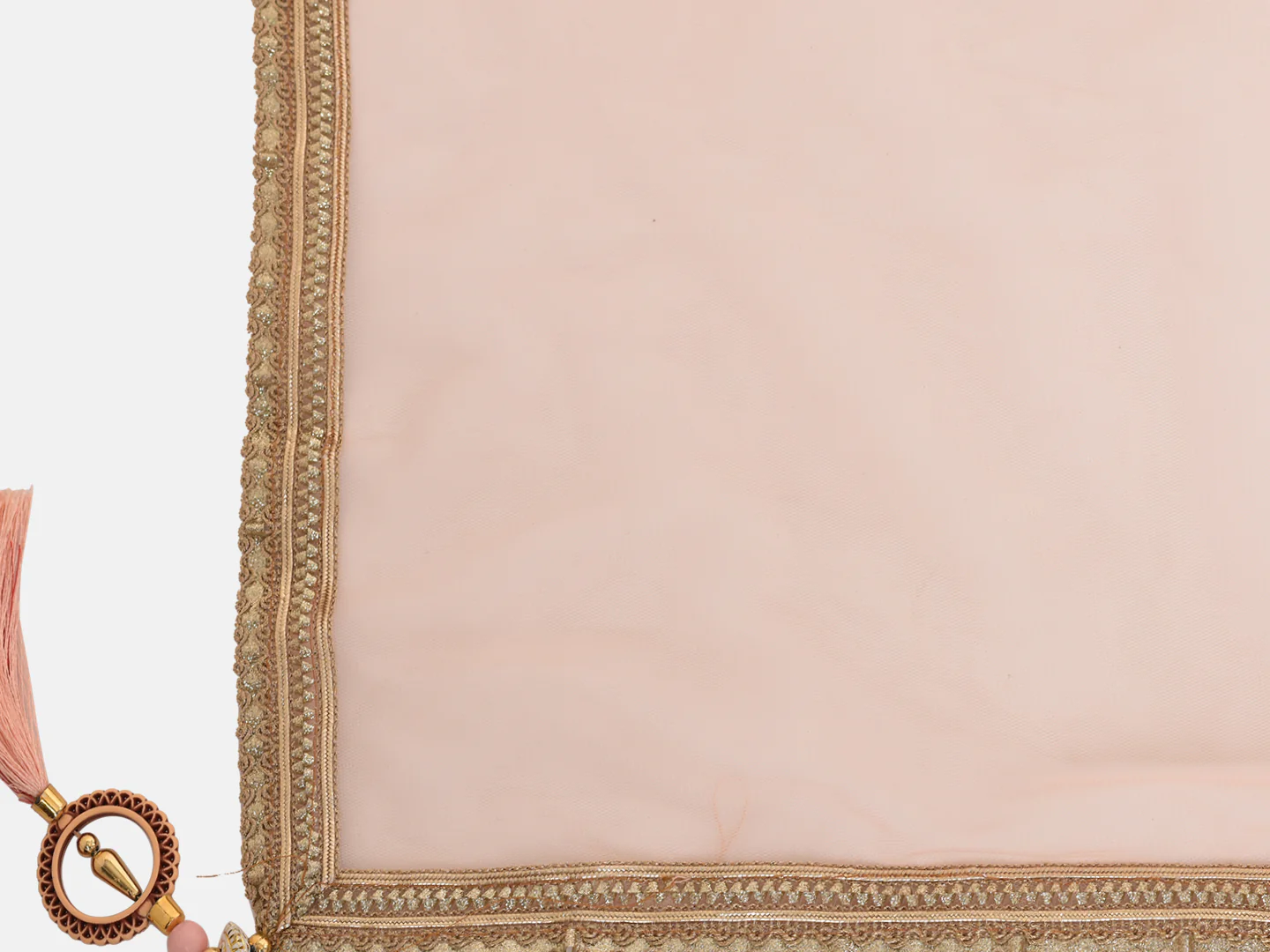 Neerus Peach Color Georgette Fabric Suit-Skirts - Image 5