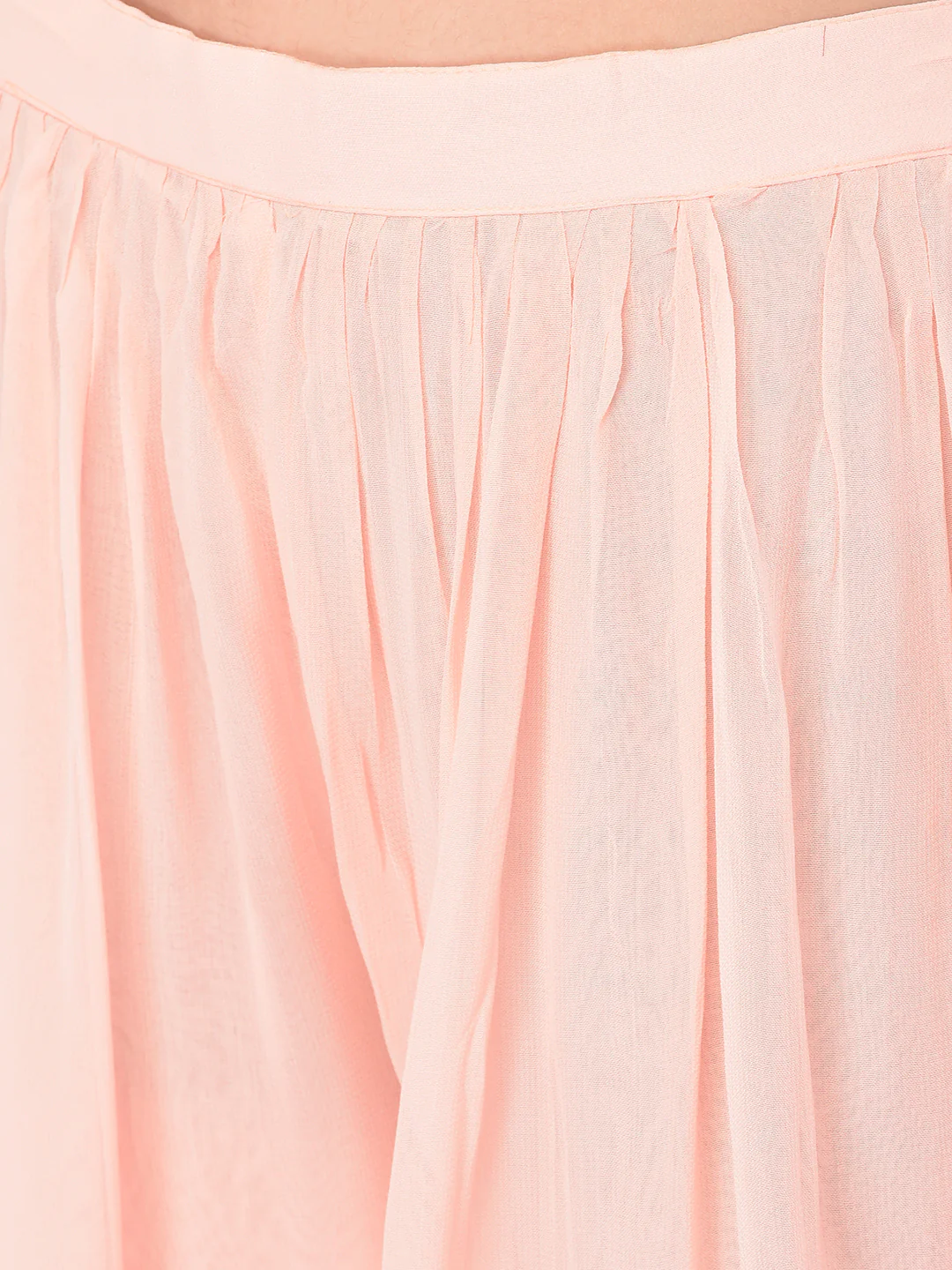 Neerus Peach Color Georgette Fabric Suit-Skirts - Image 7