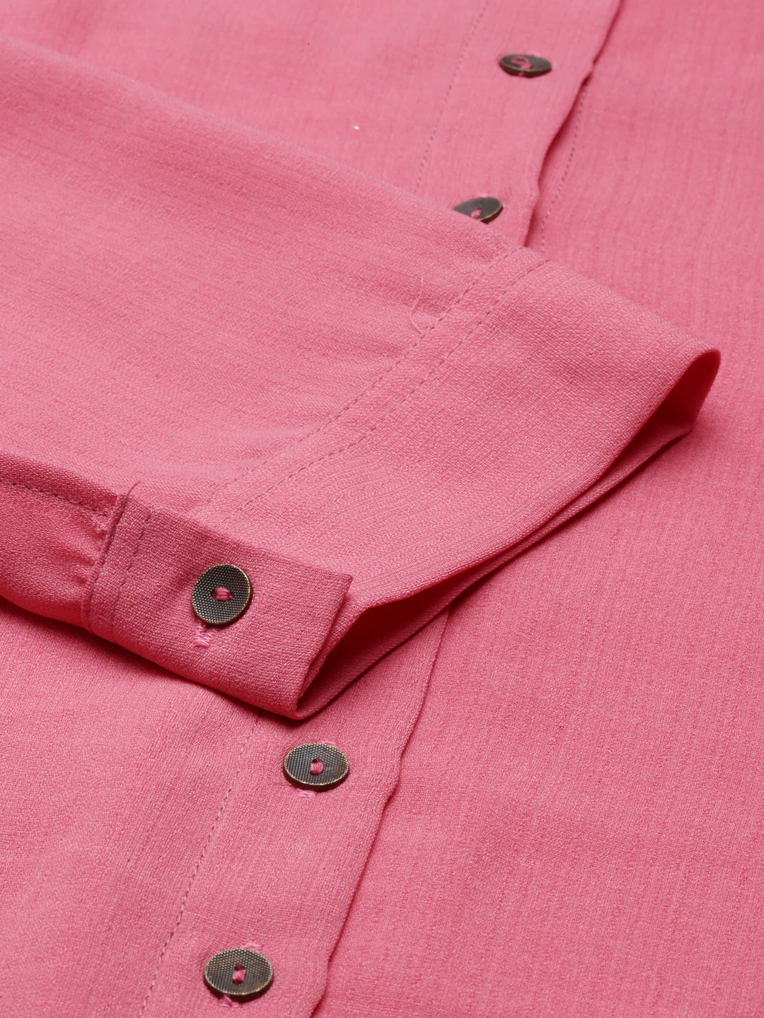 Neerus Peach Color Slub Rayon Fabric Kurta - Image 7