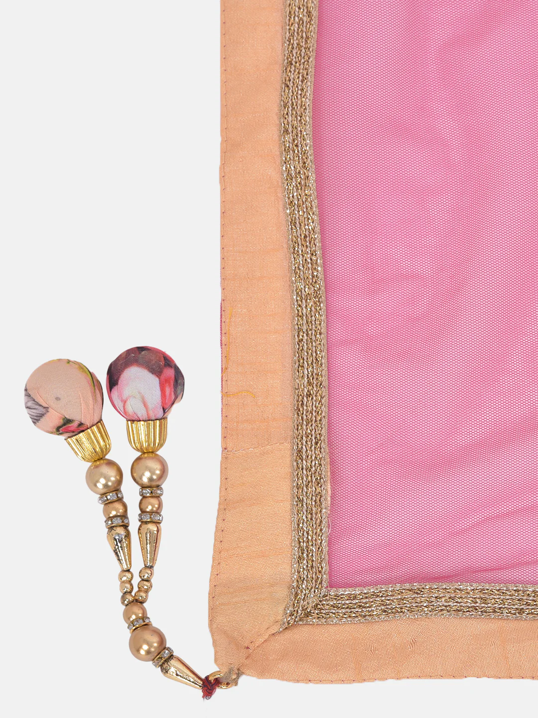 Neerus Peach Embroidered Lehenga Set - Image 7