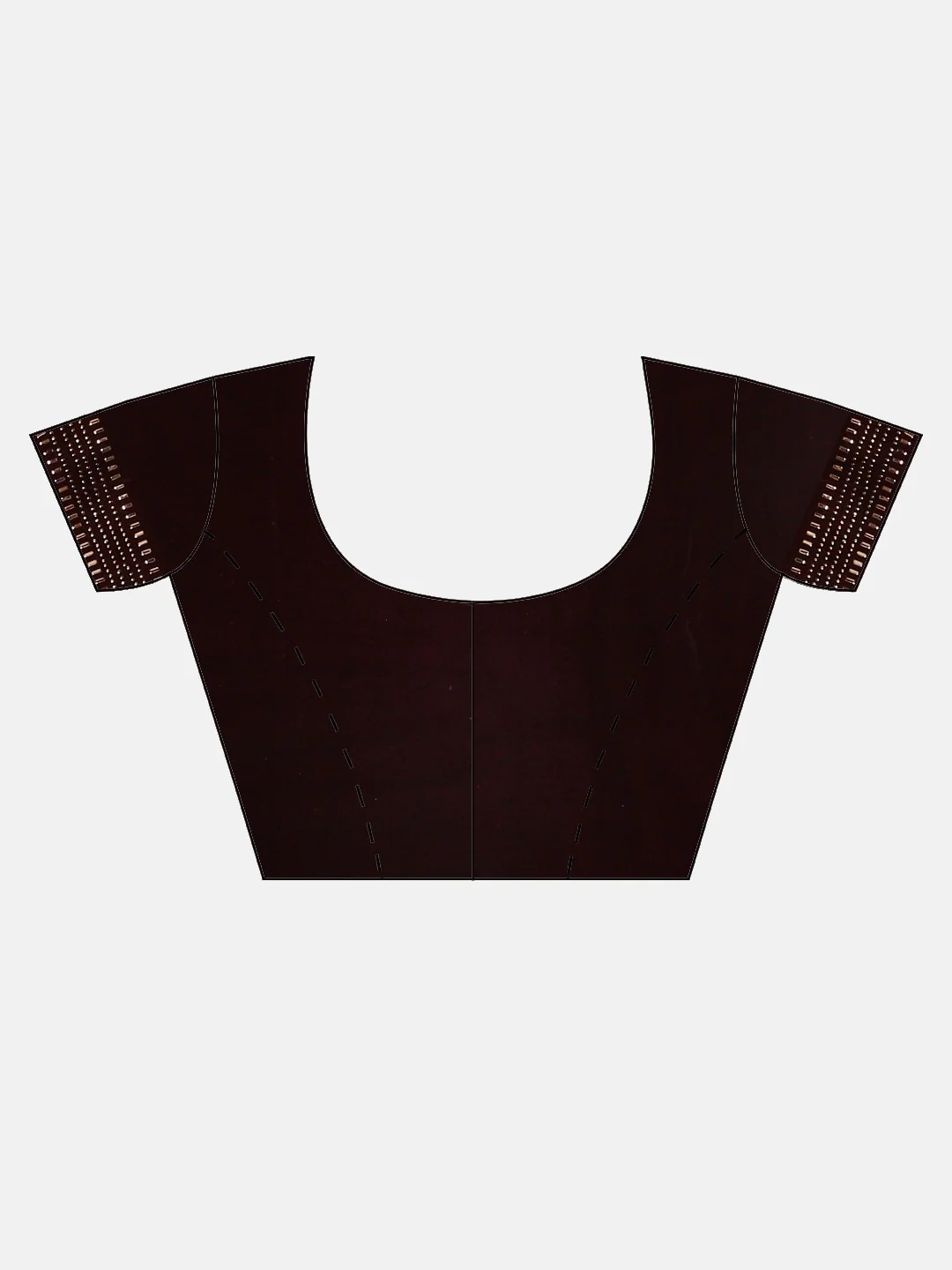 Neerus Peach Textured Saree With Blouse - Image 5