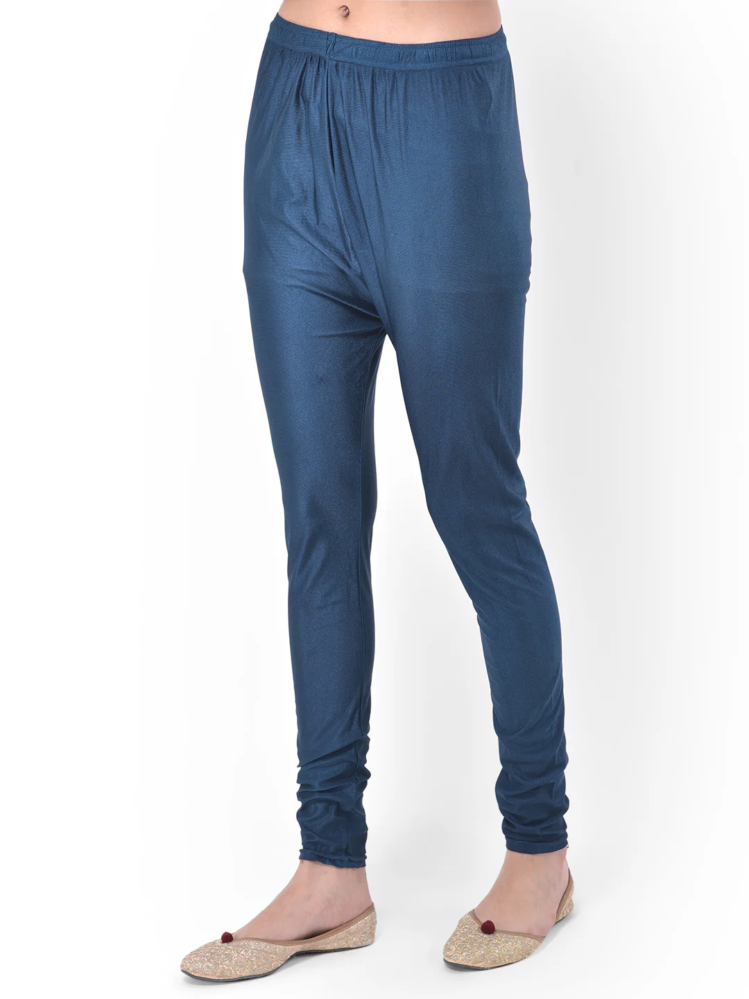 Neerus Peacock Color Chanderi Fabric Suit-Fusion - Image 5