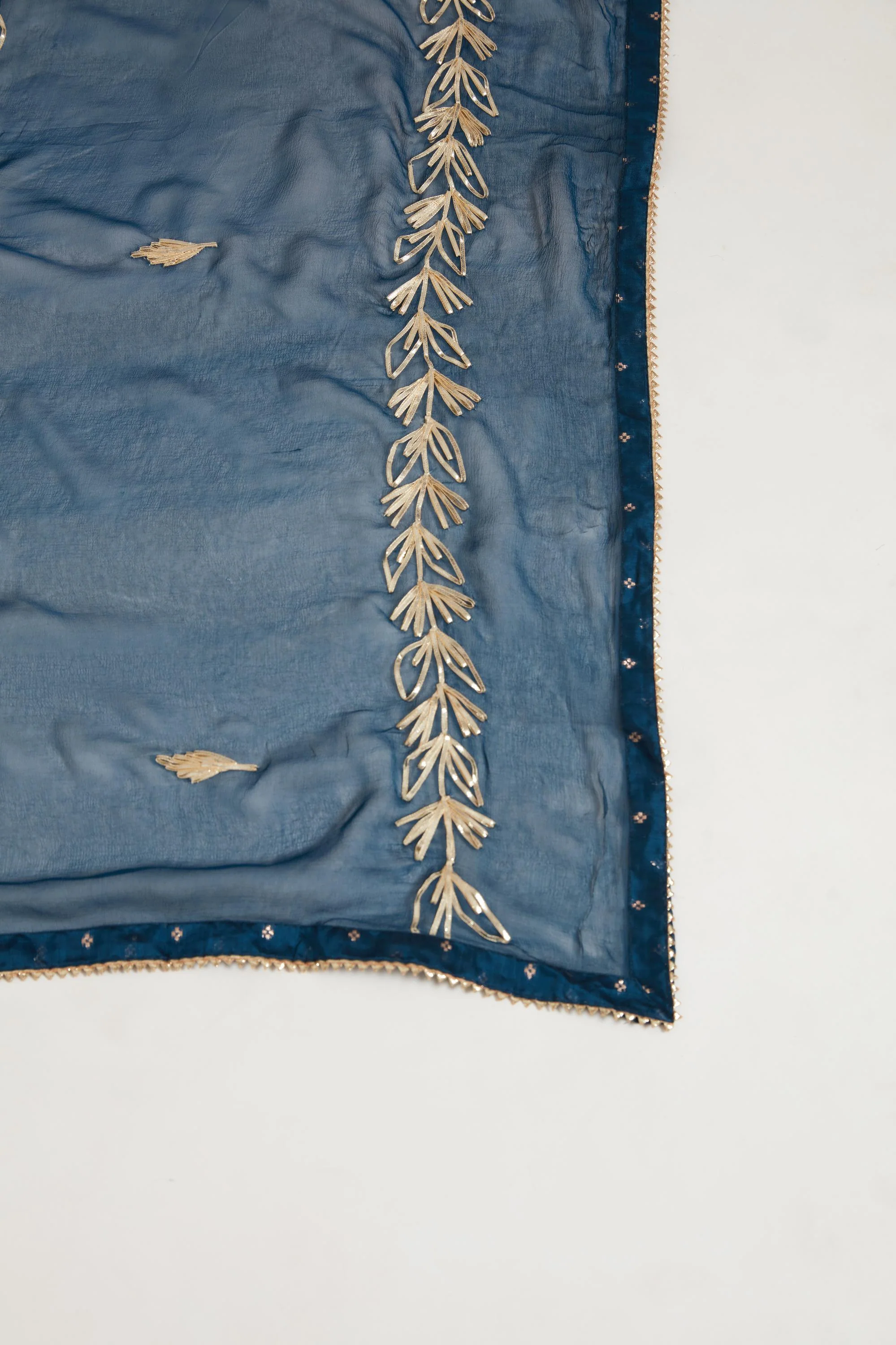 Neerus Peacock Color Chanderi Fabric Suit Set - Image 5