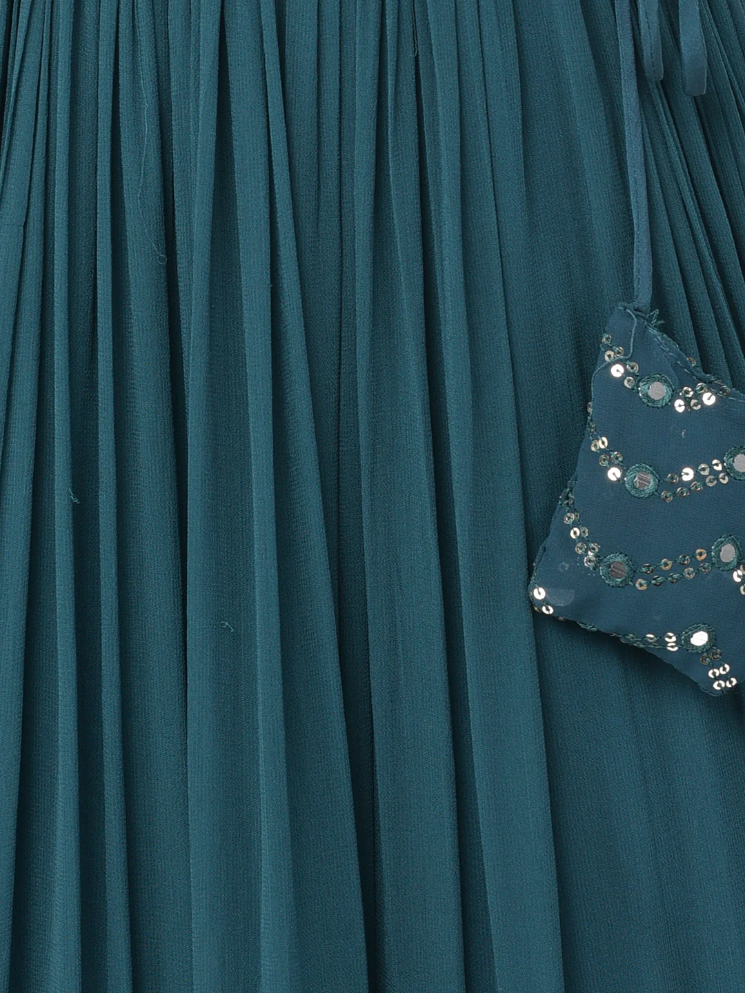 Neerus Peacock Color Georgette Fabric Lehenga Choli - Image 8