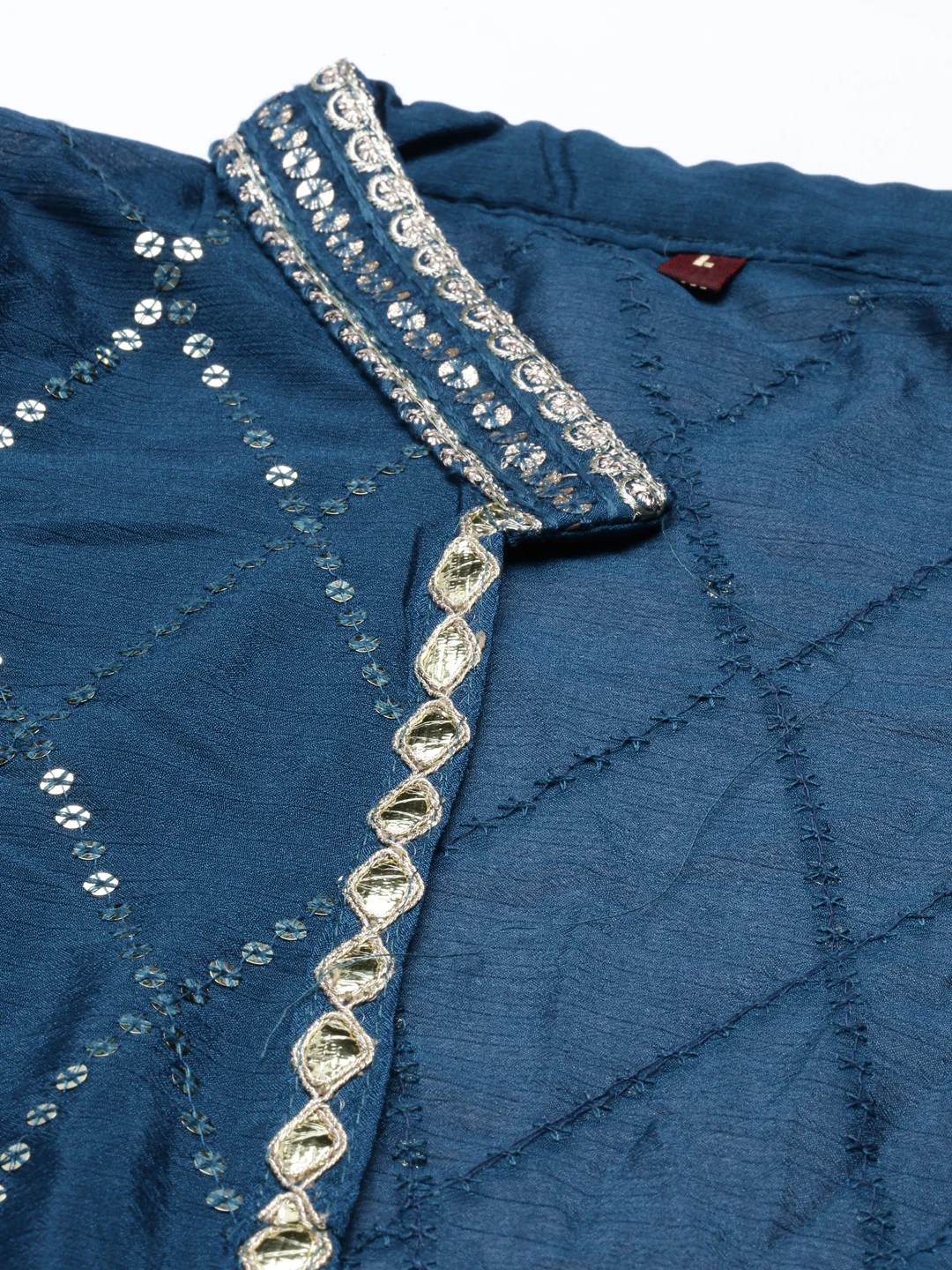 Neerus Peacock Color Georgette Fabric Suit Set - Image 15