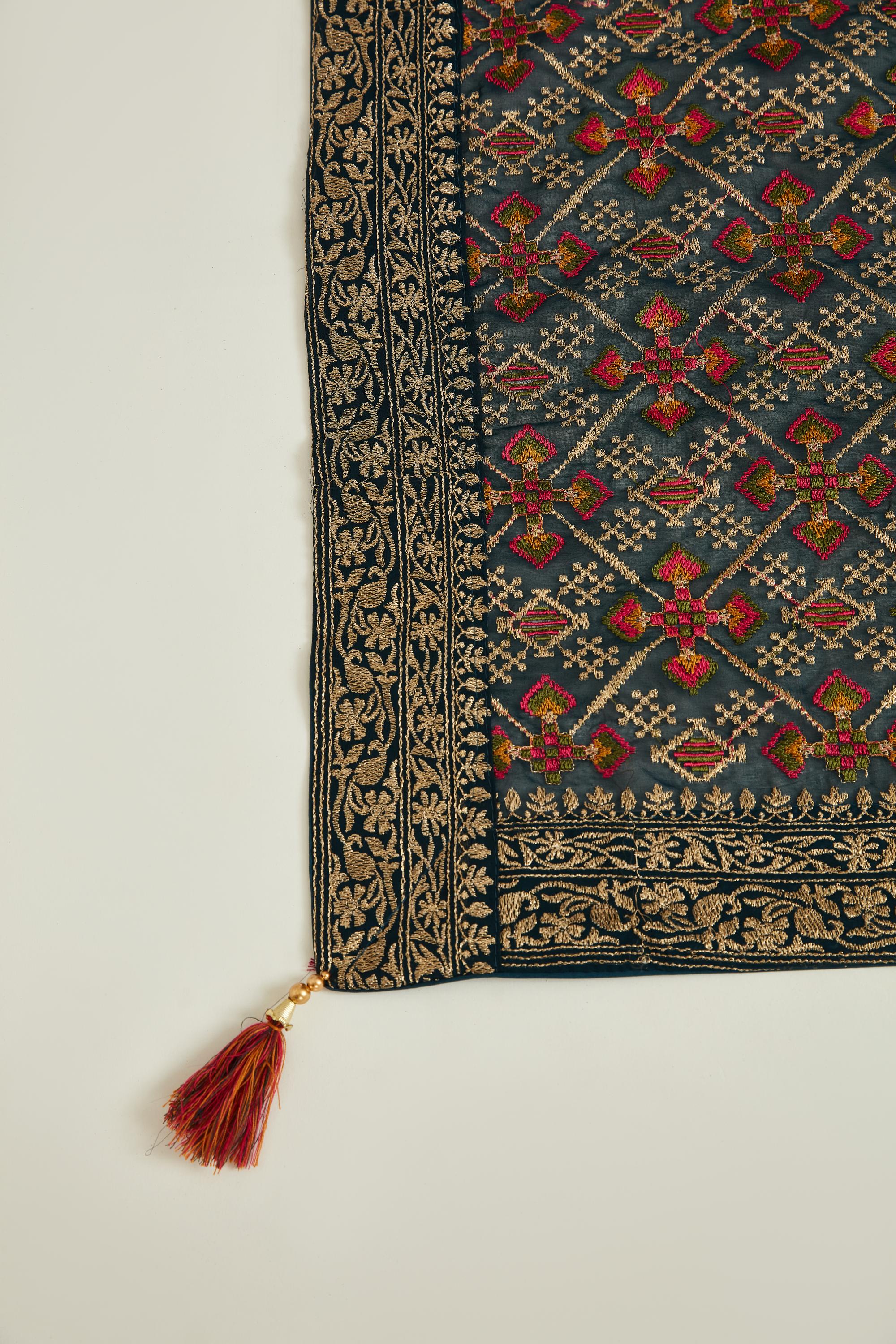 Neerus Peacock Colour Georgette Fabric Suit - Image 8