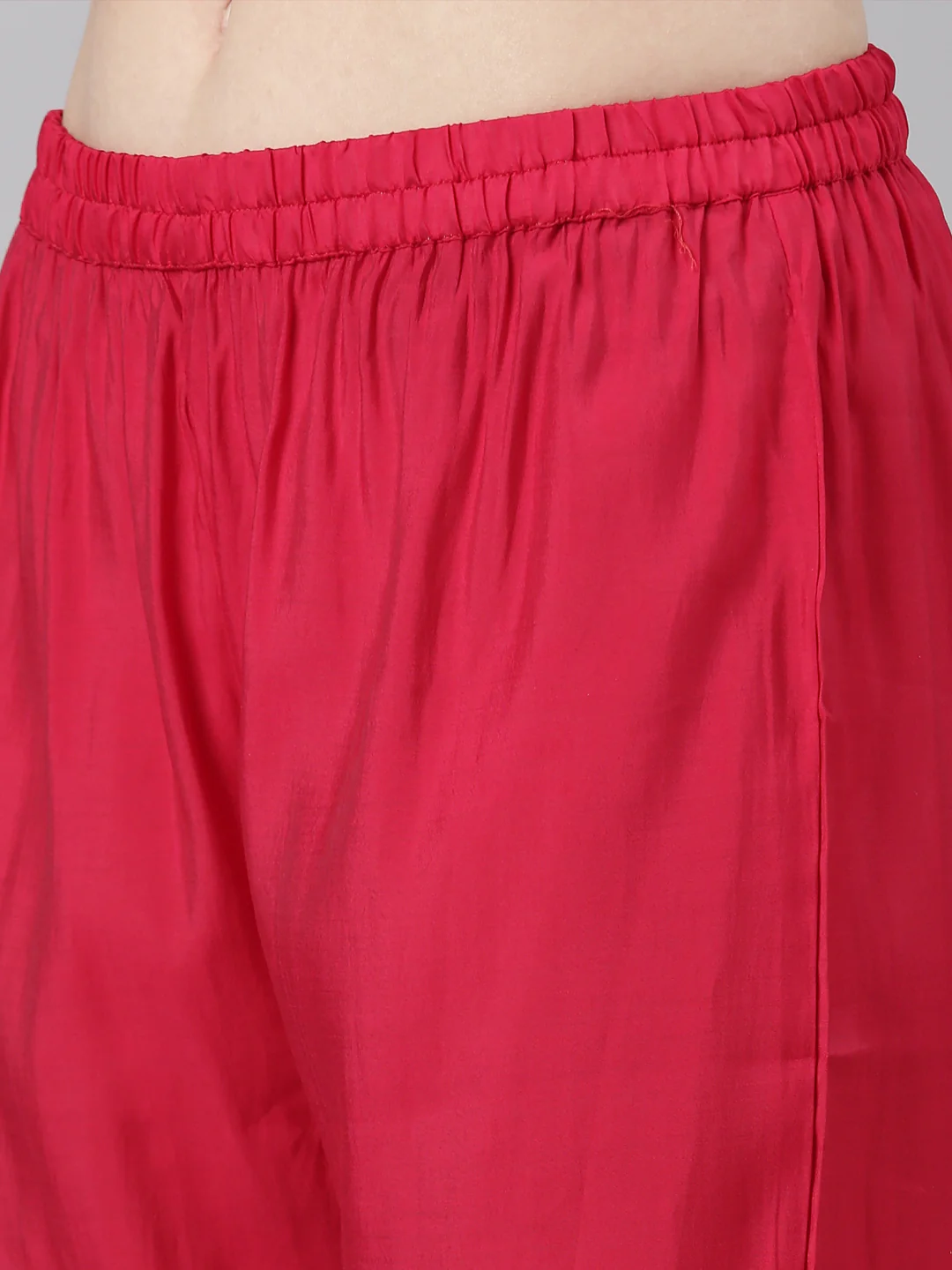 Neerus Pink Casual Floral Straight Kurta and Trousers With Dupatta - Image 7