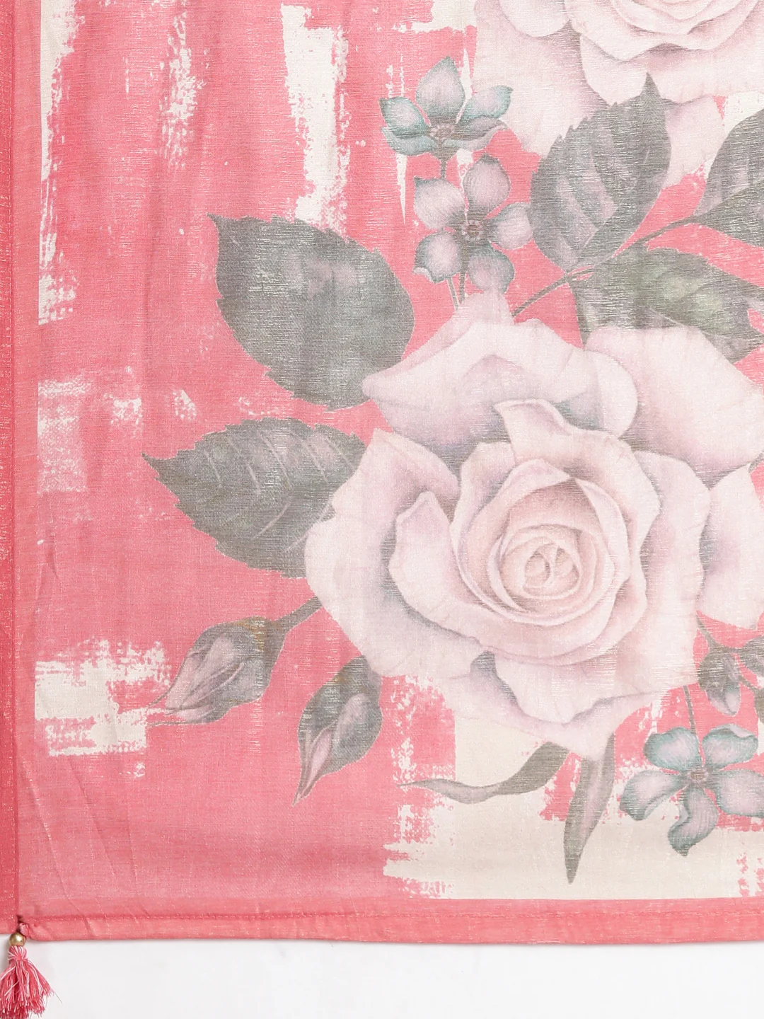 Neerus Pink Casual Floral Straight Kurta and Trousers With Dupatta - Image 8