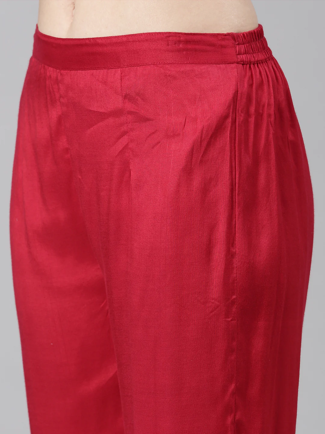 Neerus Pink Casual Floral Straight Kurta and Trousers With Dupatta - Image 7