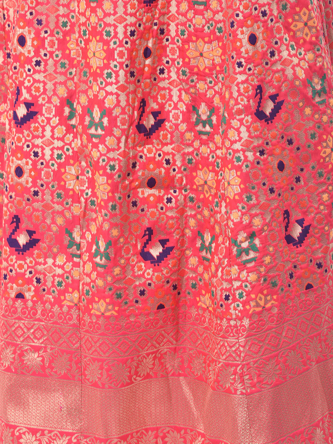 Neerus Pink Color Banaras Fabric Ghagra Set - Image 6