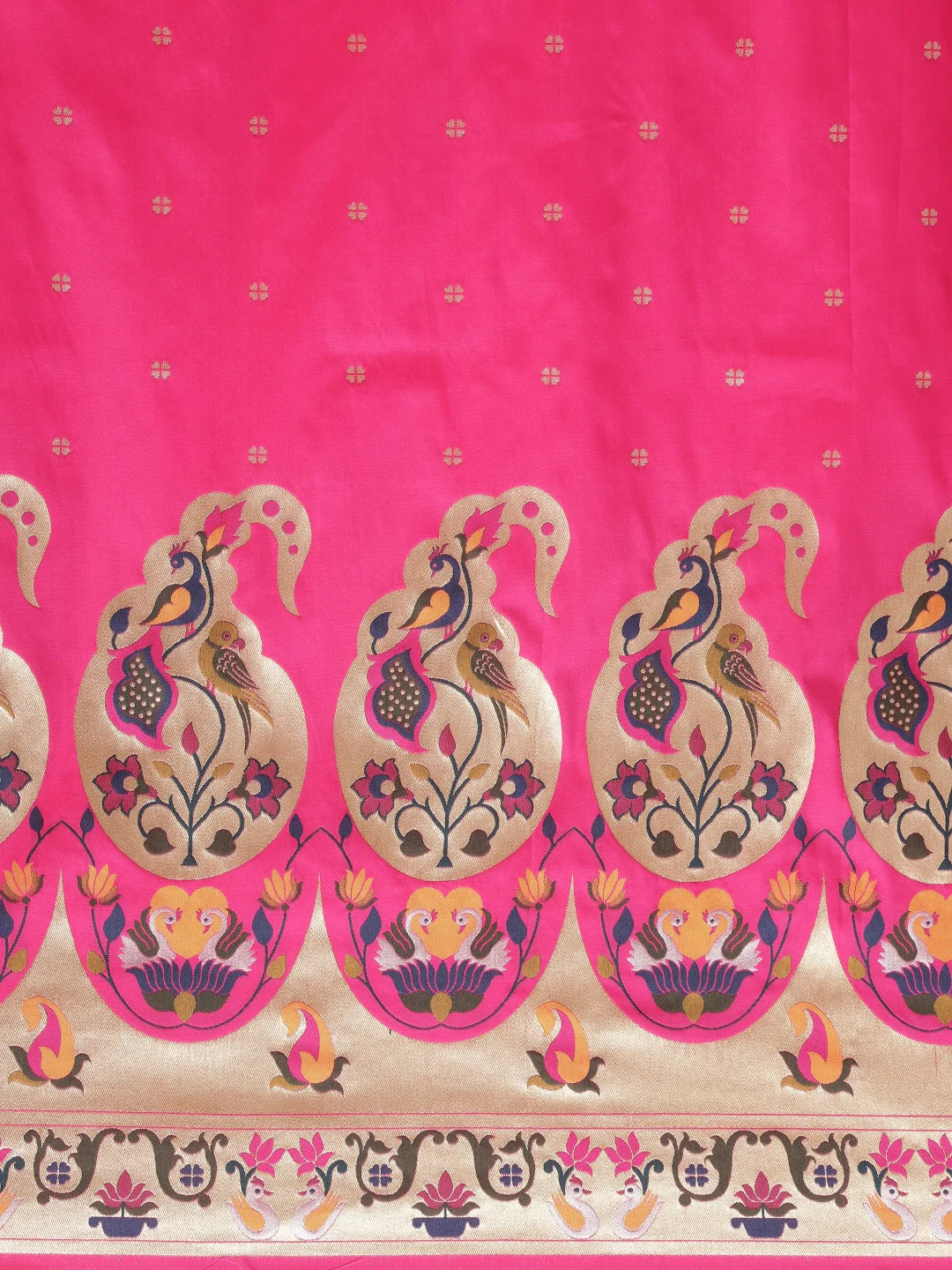 Neerus Pink Color Banaras Fabric Saree - Image 3