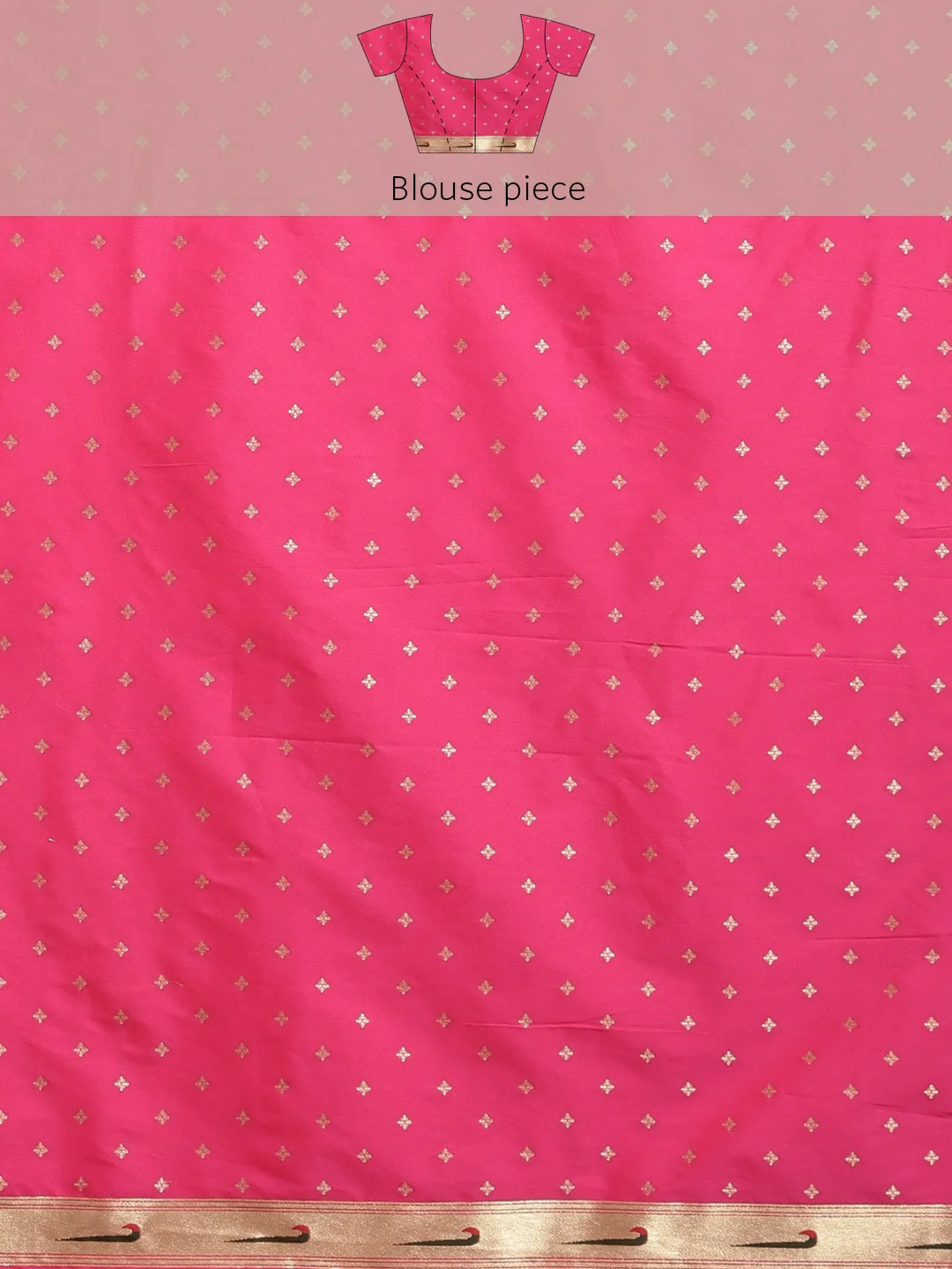 Neerus Pink Color Banaras Fabric Saree - Image 6