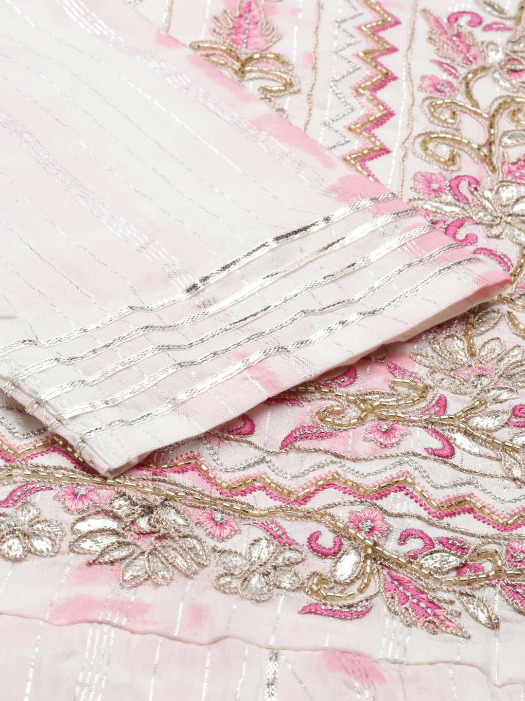 Neerus Pink Color Cotton Fabric Kurta - Image 7