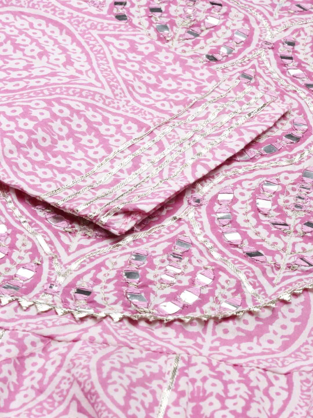 Neerus Pink Color Cotton Fabric Kurta - Image 7