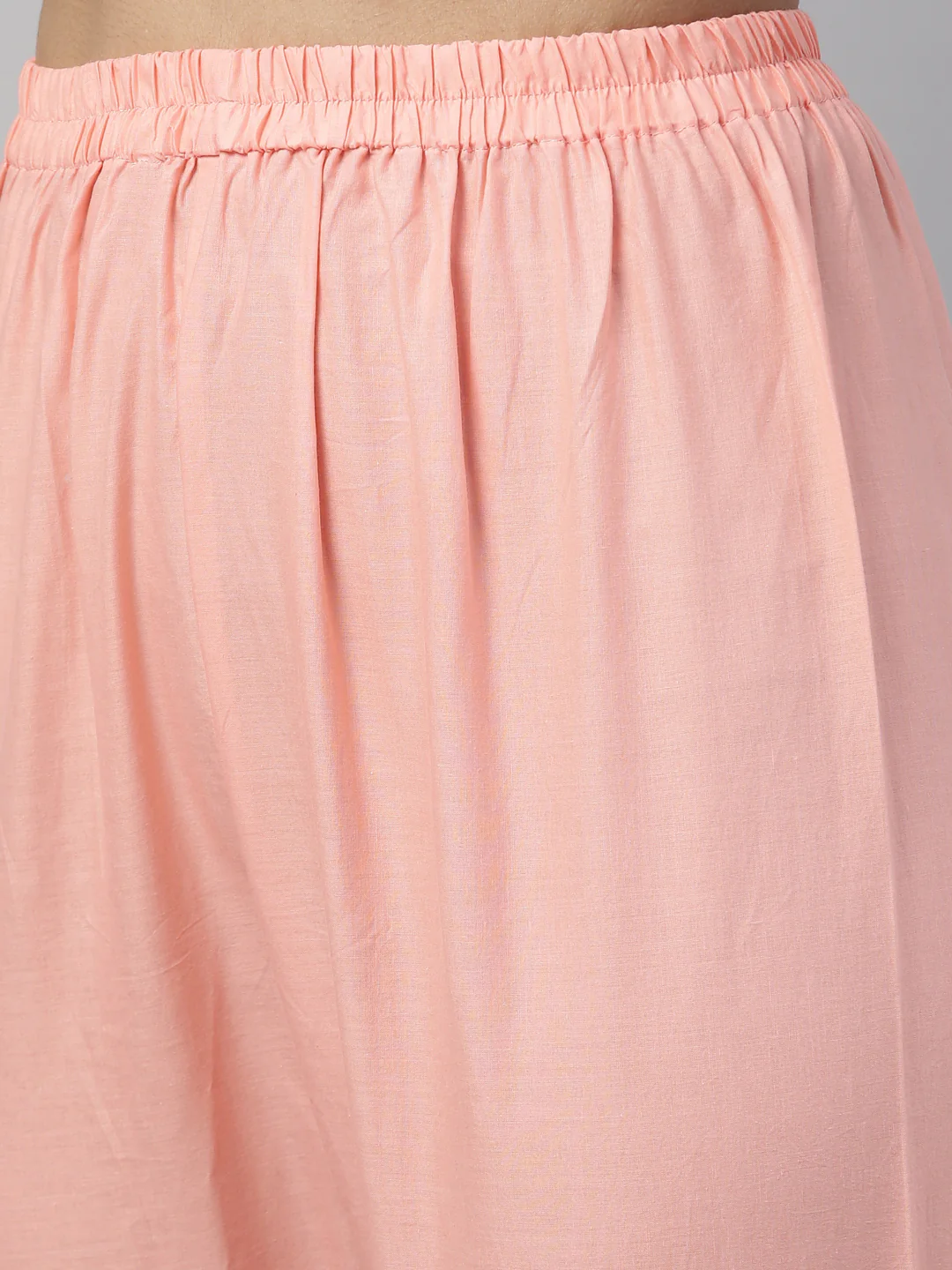 Neerus Pink Color Cotton Fabric Kurta Set - Image 4