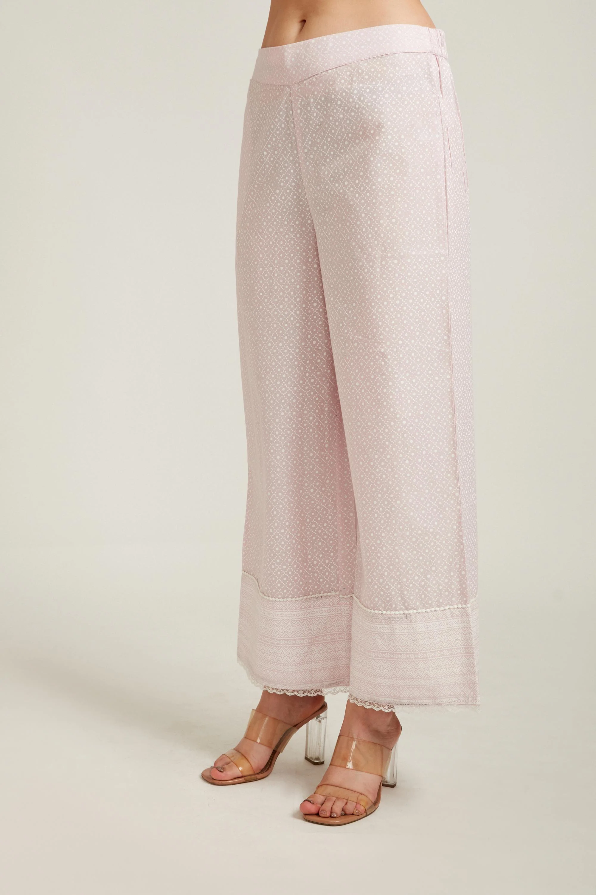 Neerus Pink Color Cotton Fabric Salwar Kameez - Image 5