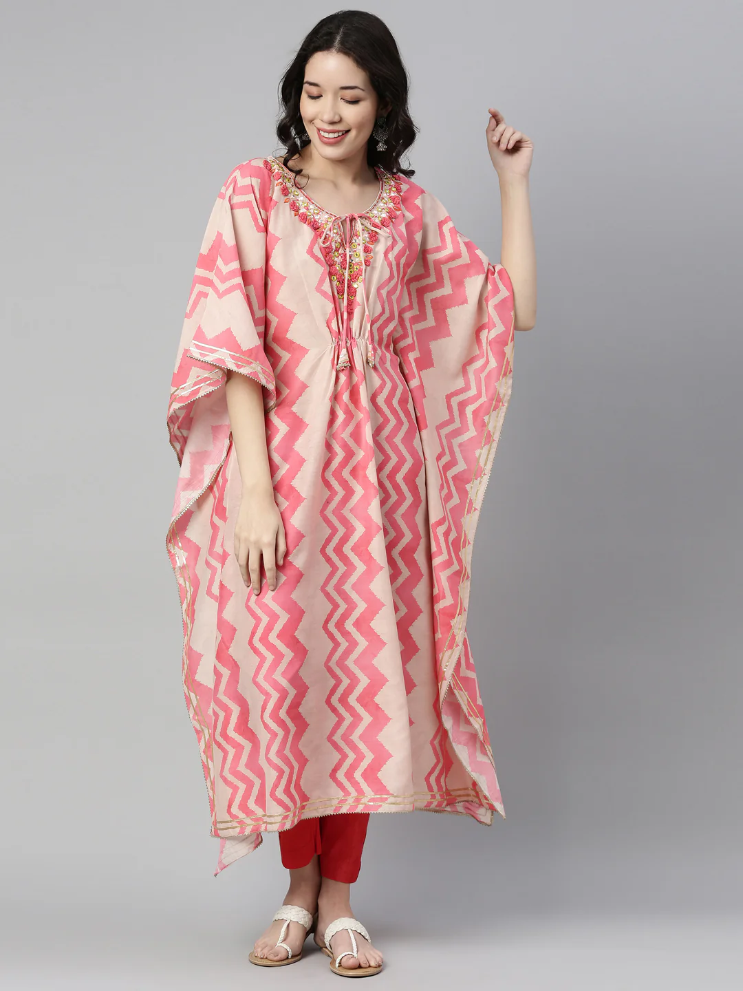 Neerus Pink Color Model Fabric Kurta - Image 6