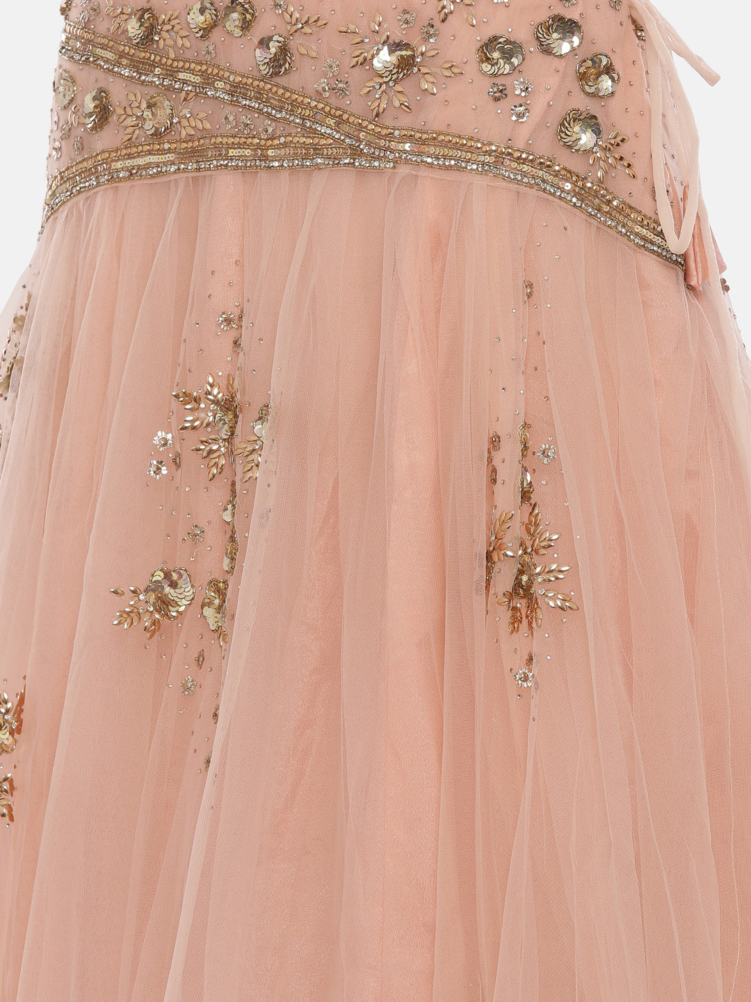 Neerus Pink Color Nett Fabric Ghagra Set - Image 8