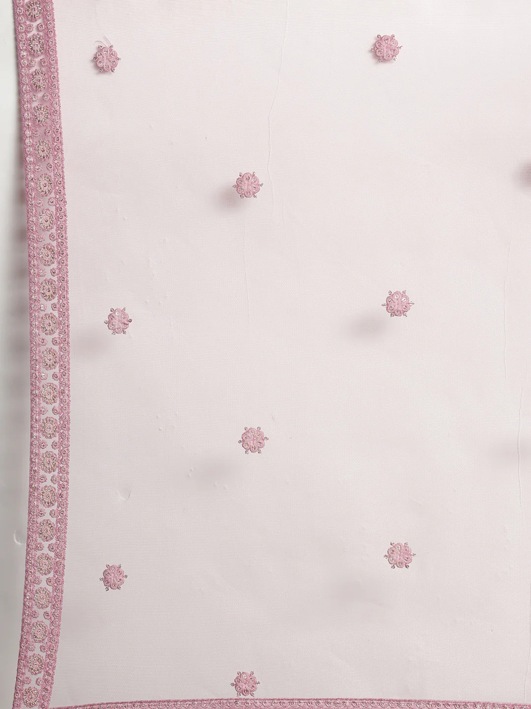 Neerus Pink Color Nett Fabric Gown - Image 25