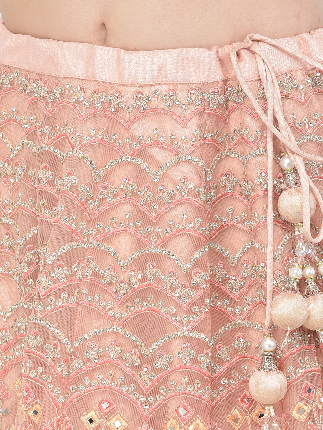 Neerus Pink Color Nett Fabric Lehenga Choli - Image 5